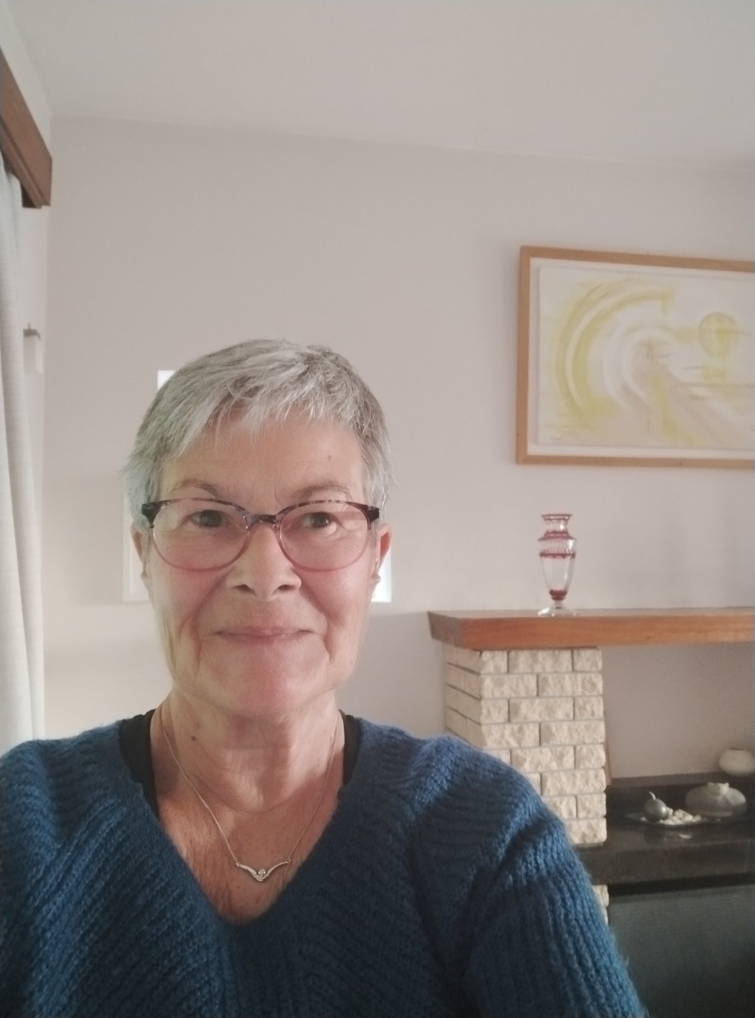 Jocelyne dans son atelier
