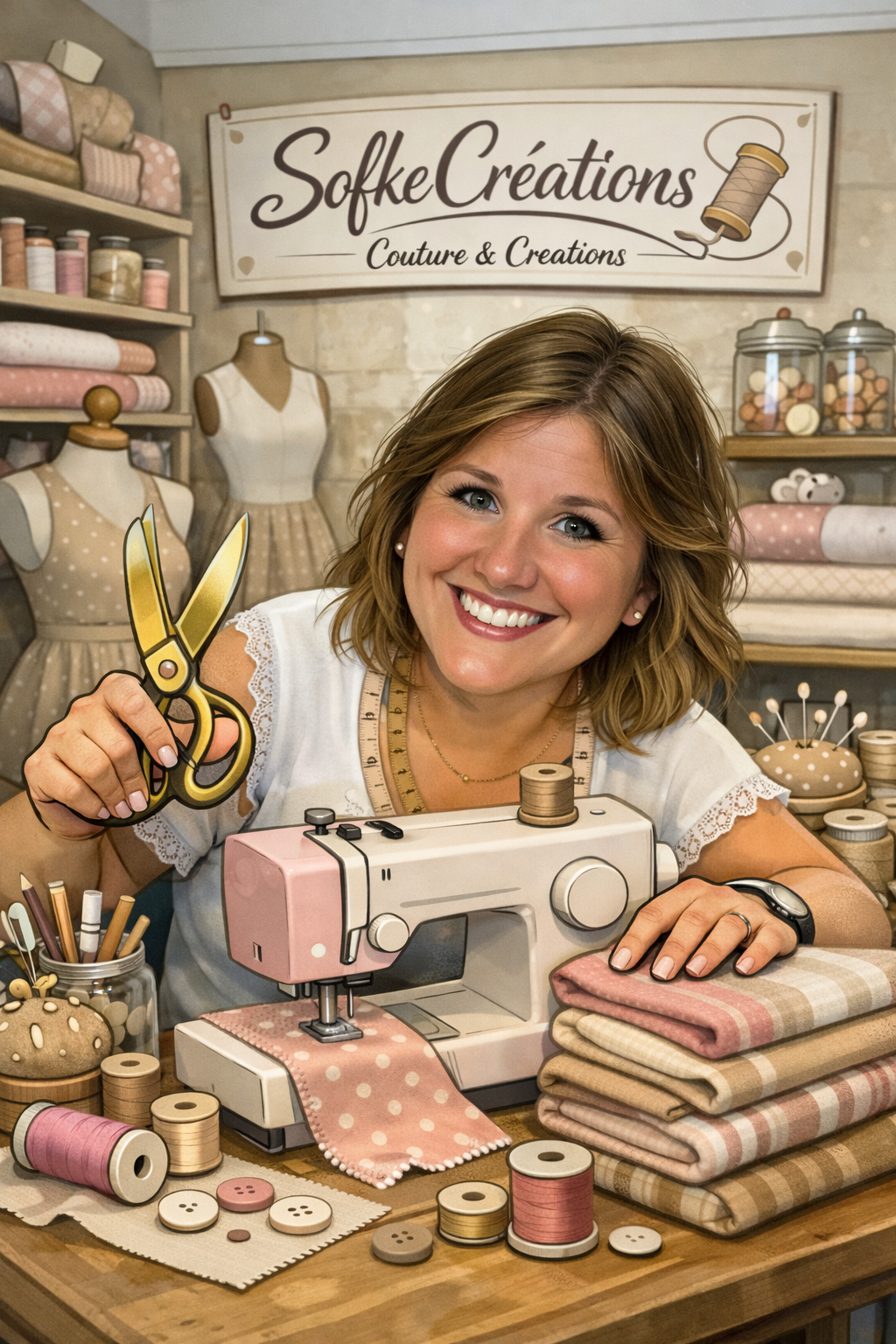 Sophie dans son atelier