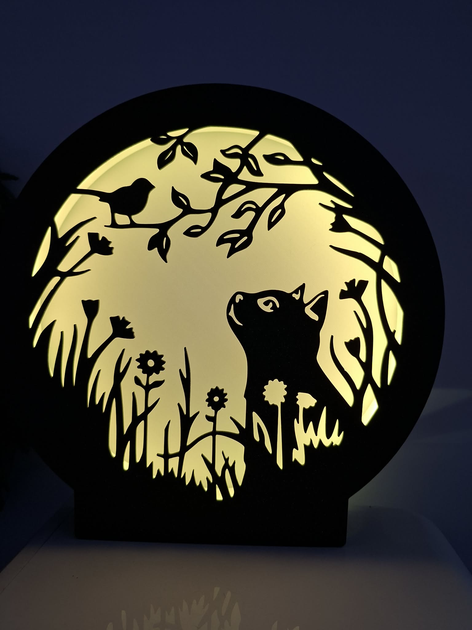 LAMPE LED CHAT OISEAU — visuel 1