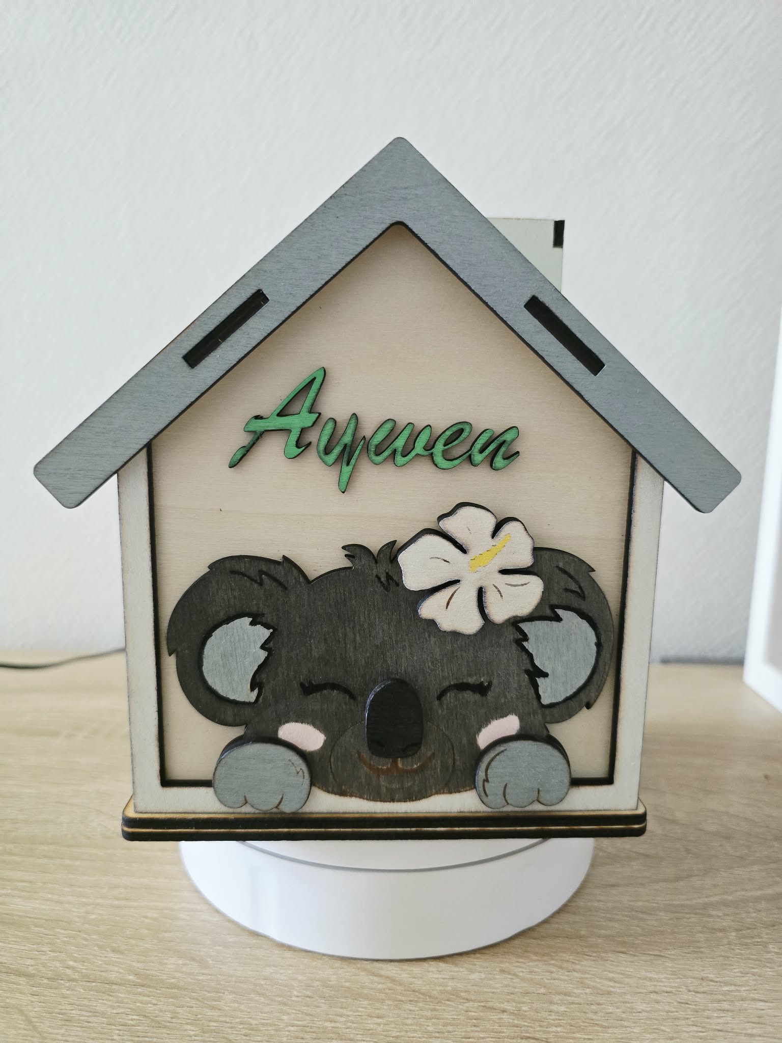 Tirelire personnalisée en bois – Animaux — visuel 1