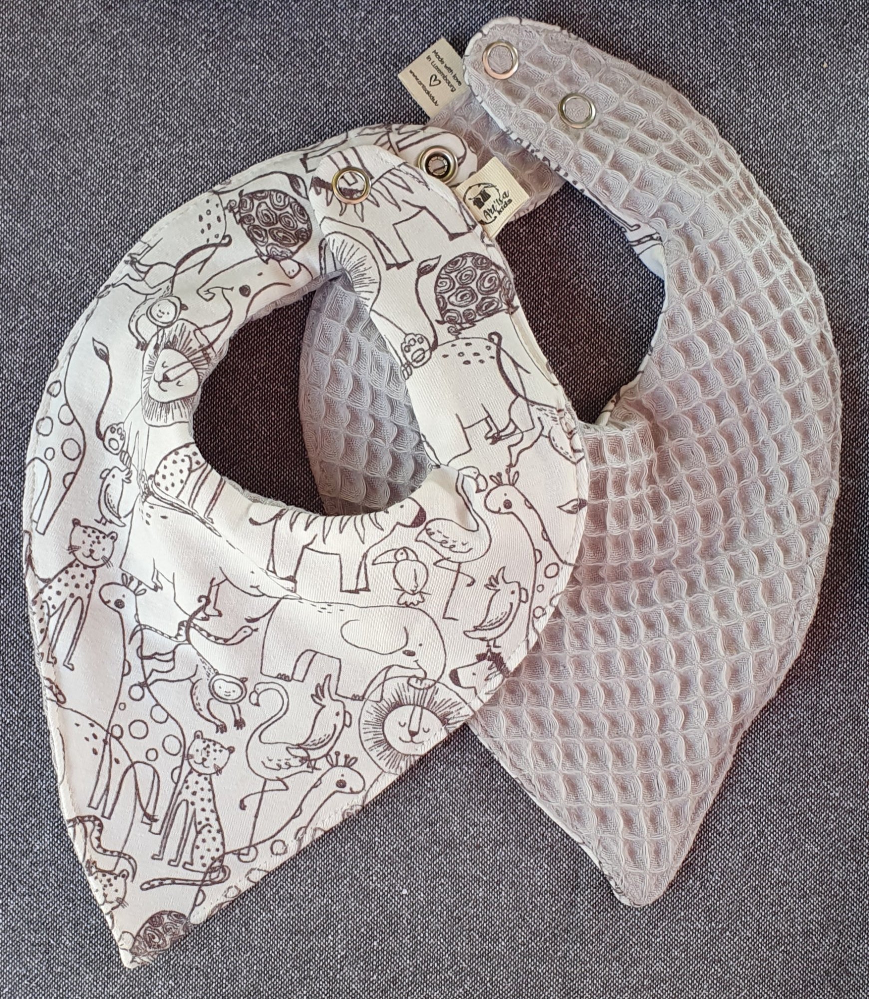 Bandana réversible absorbant ANIMAUX — visuel 1
