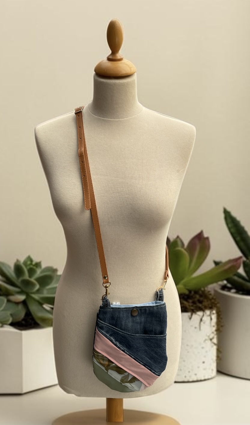 sac pochette bandoulière en jeans upcyclés 23 — visuel 3