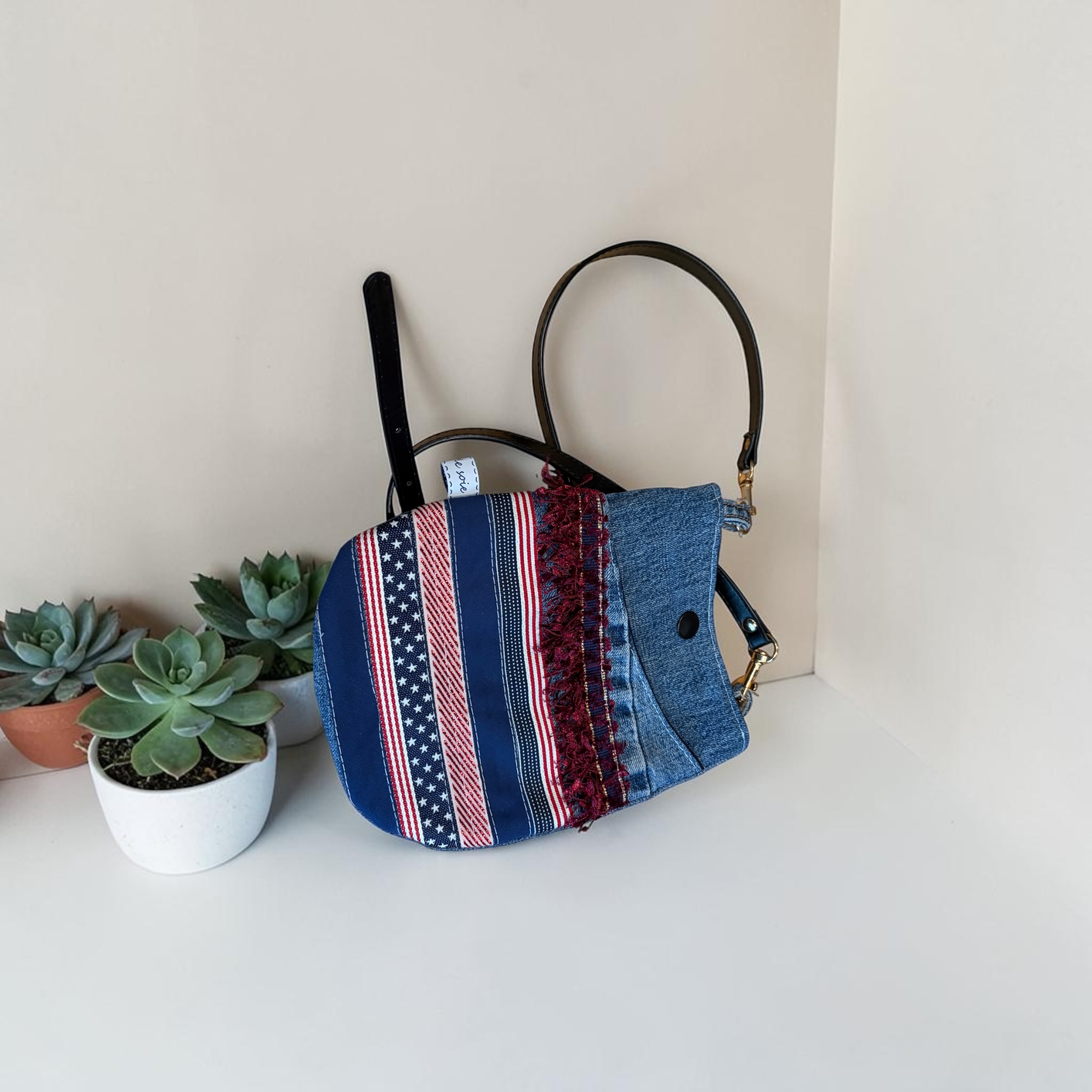 sac pochette bandoulière en jeans upcycles 9 — visuel 1