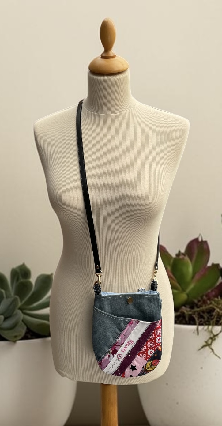 sac pochette bandoulière en jeans upcyclés 21 — visuel 3
