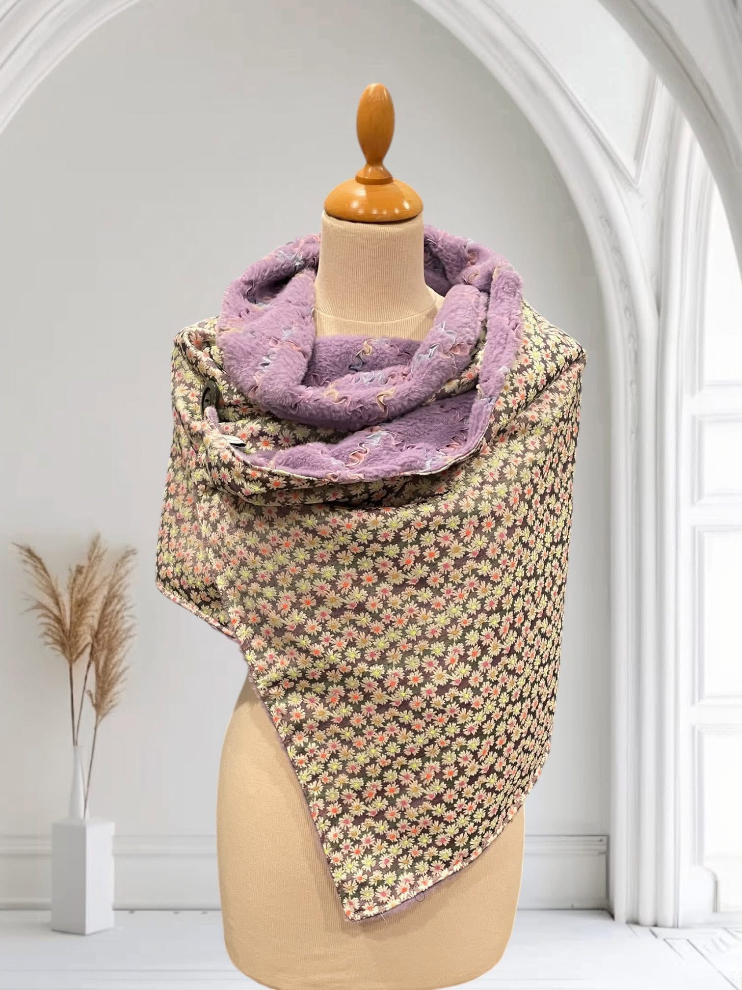 écharpe, Châle oversize, mauve — visuel 1