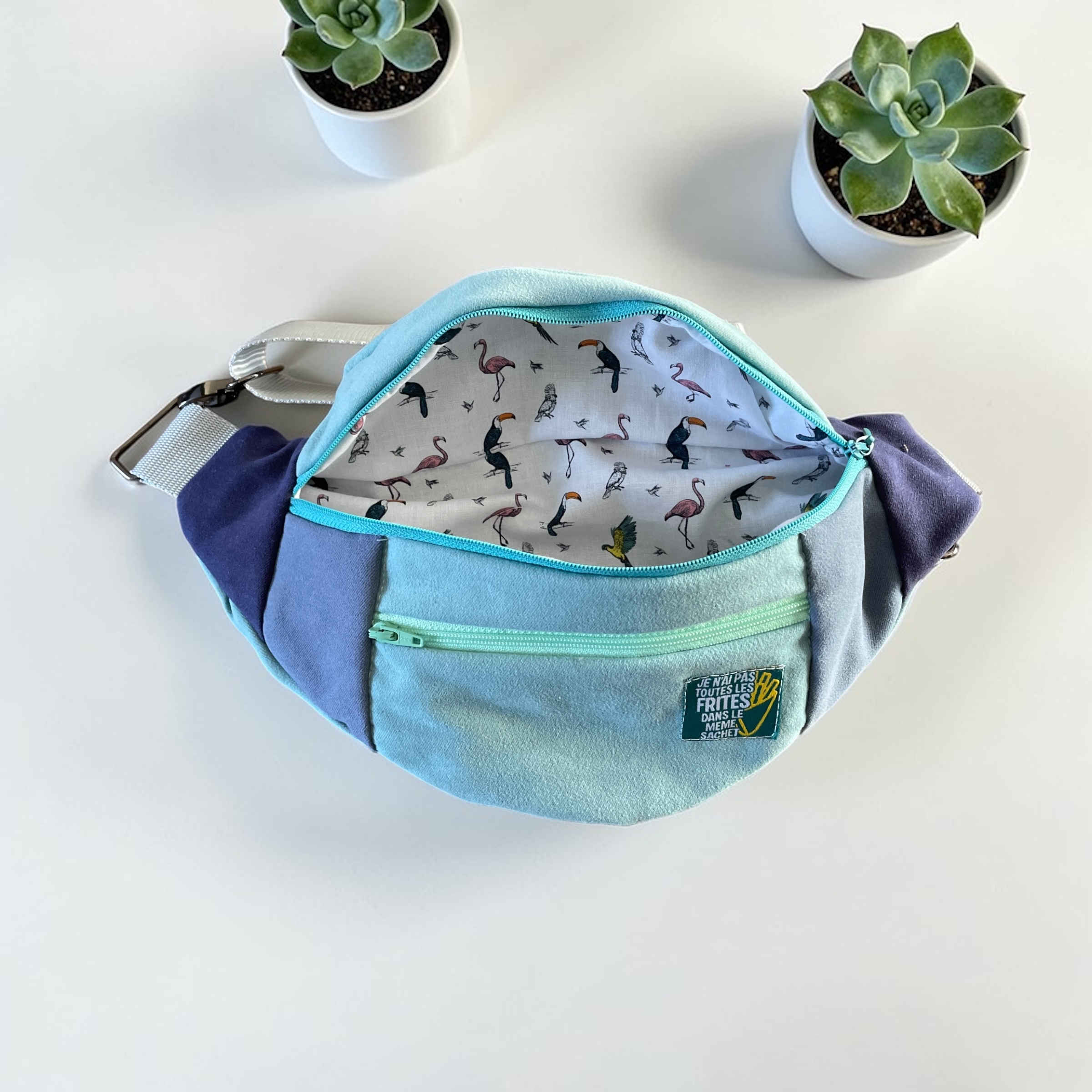 sac banane turquoise — visuel 4
