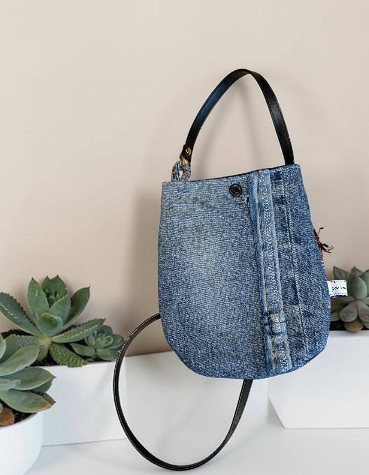 sac pochette bandoulière en jeans upcycles 9 — visuel 3
