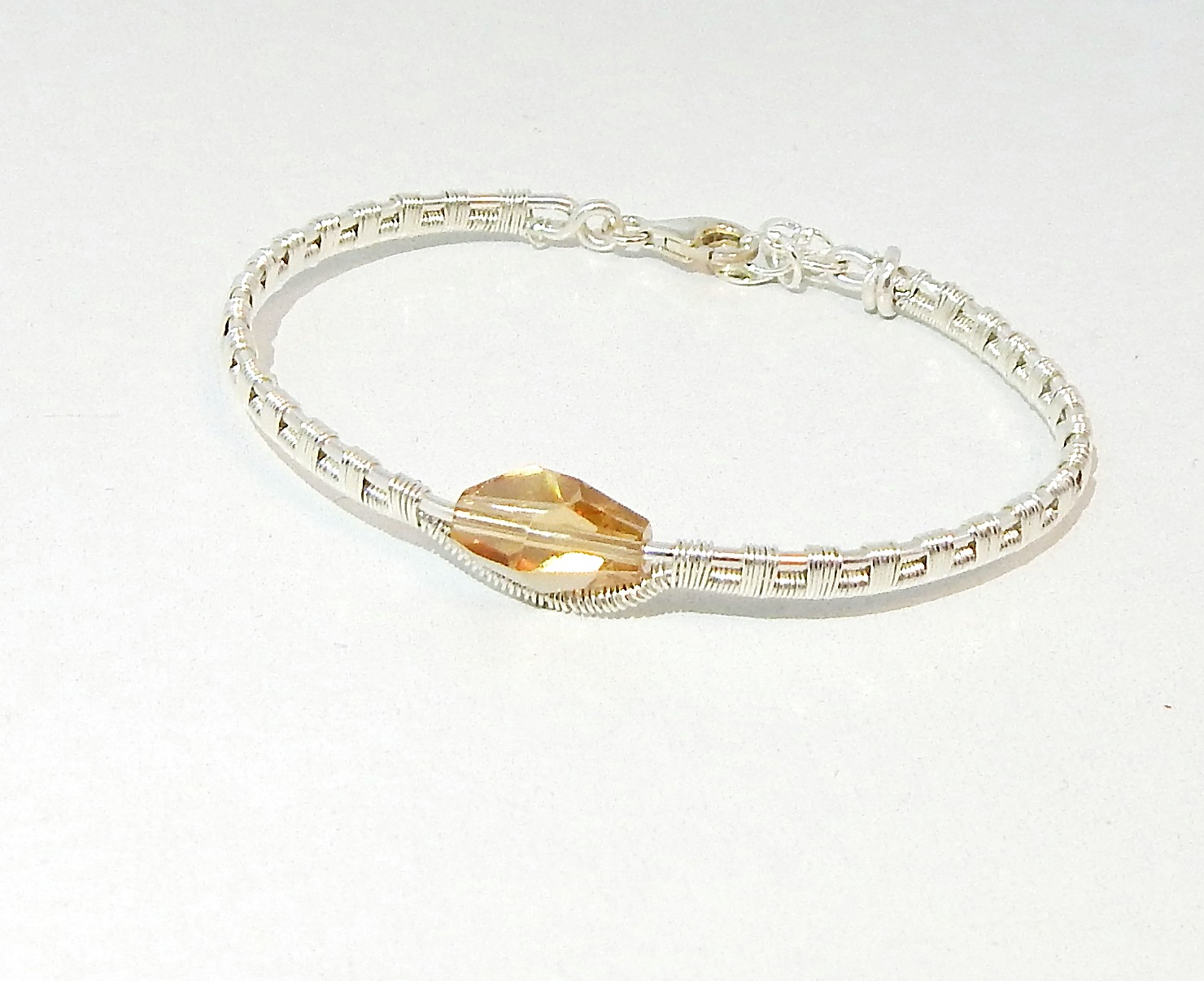 Bracelet tissé en argent 925 — visuel 2