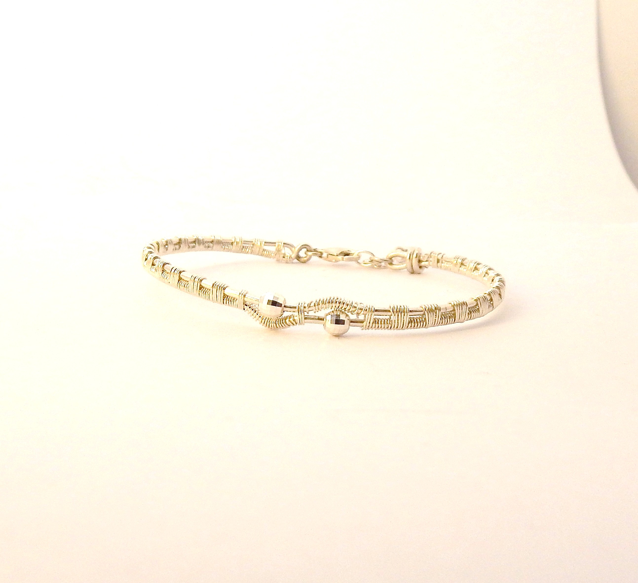 Bracelet tissé en argent 925 — visuel 4