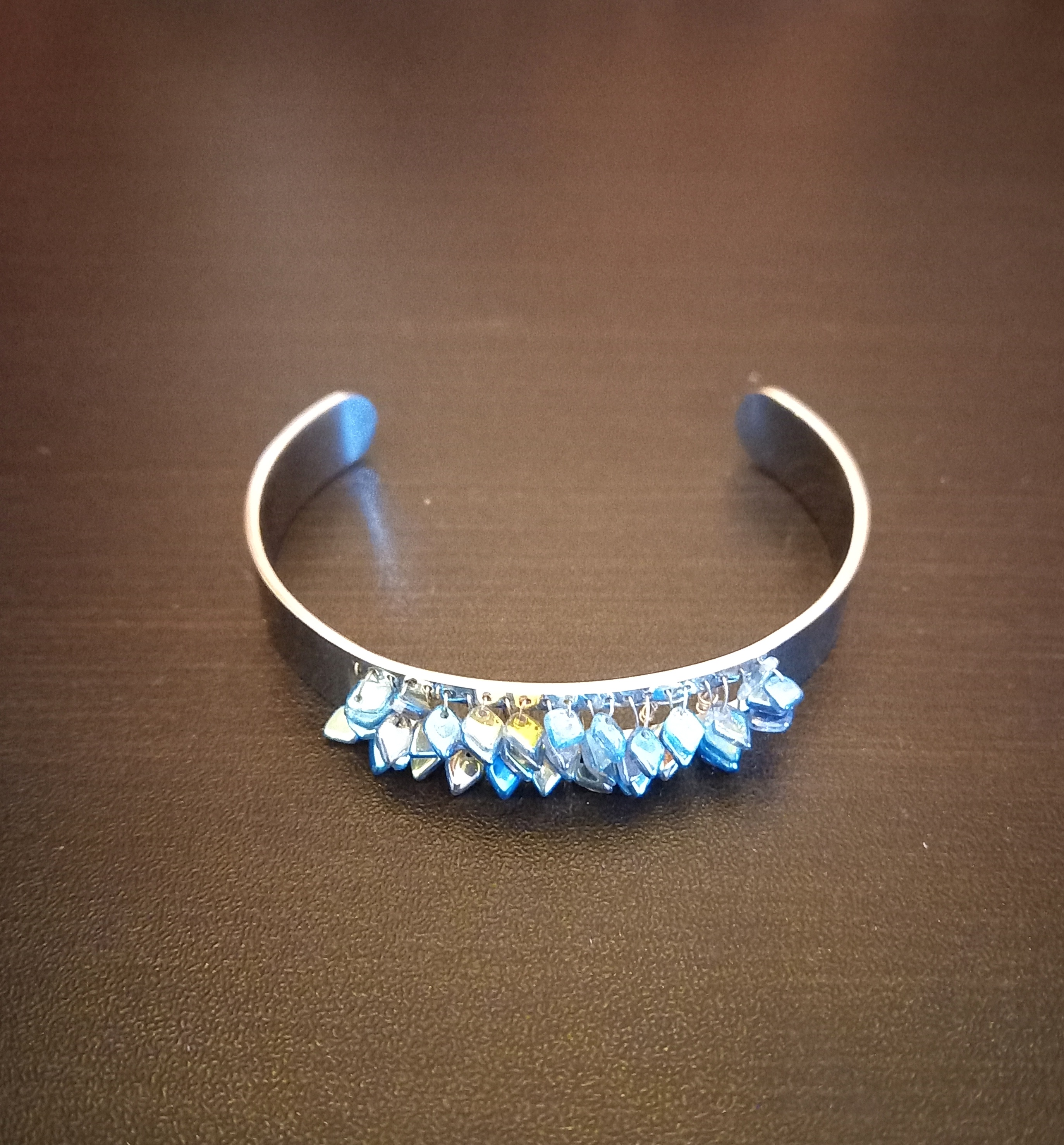 Bracelet en acier perlé — visuel 2