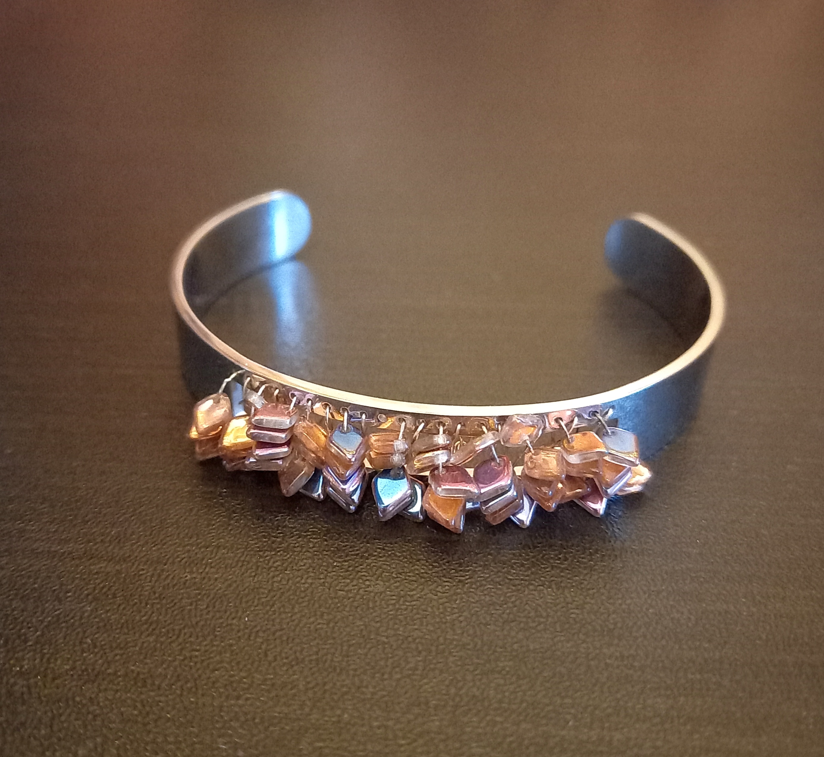 Bracelet en acier perlé — visuel 4