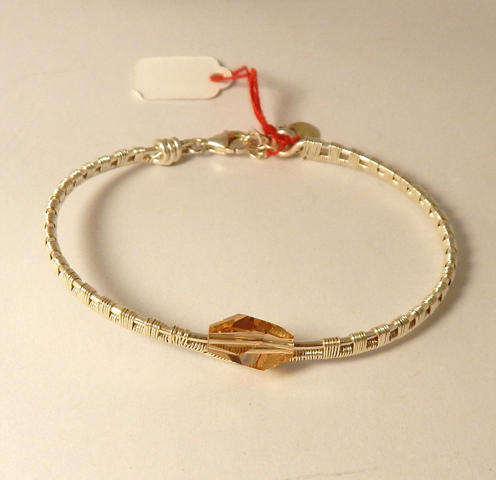 Bracelet tissé en argent 925 — visuel 4