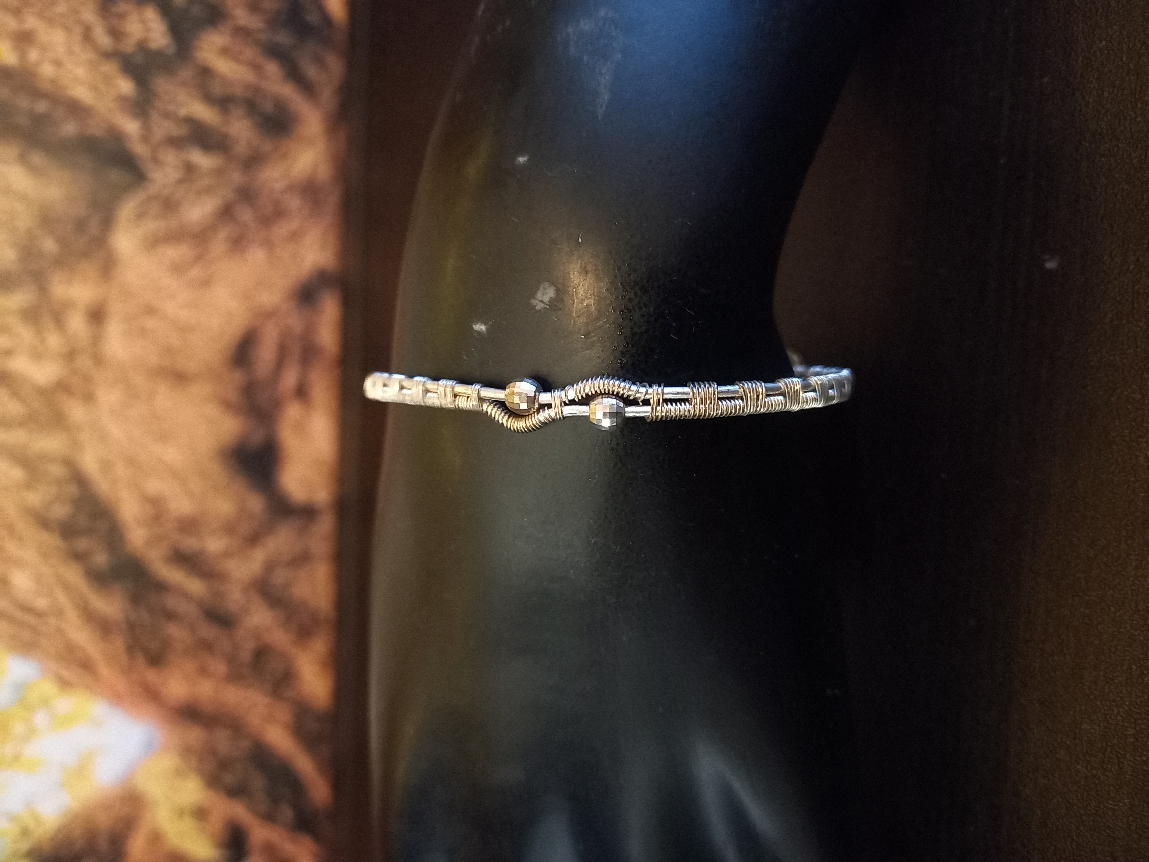 Bracelet tissé en argent 925 — visuel 1