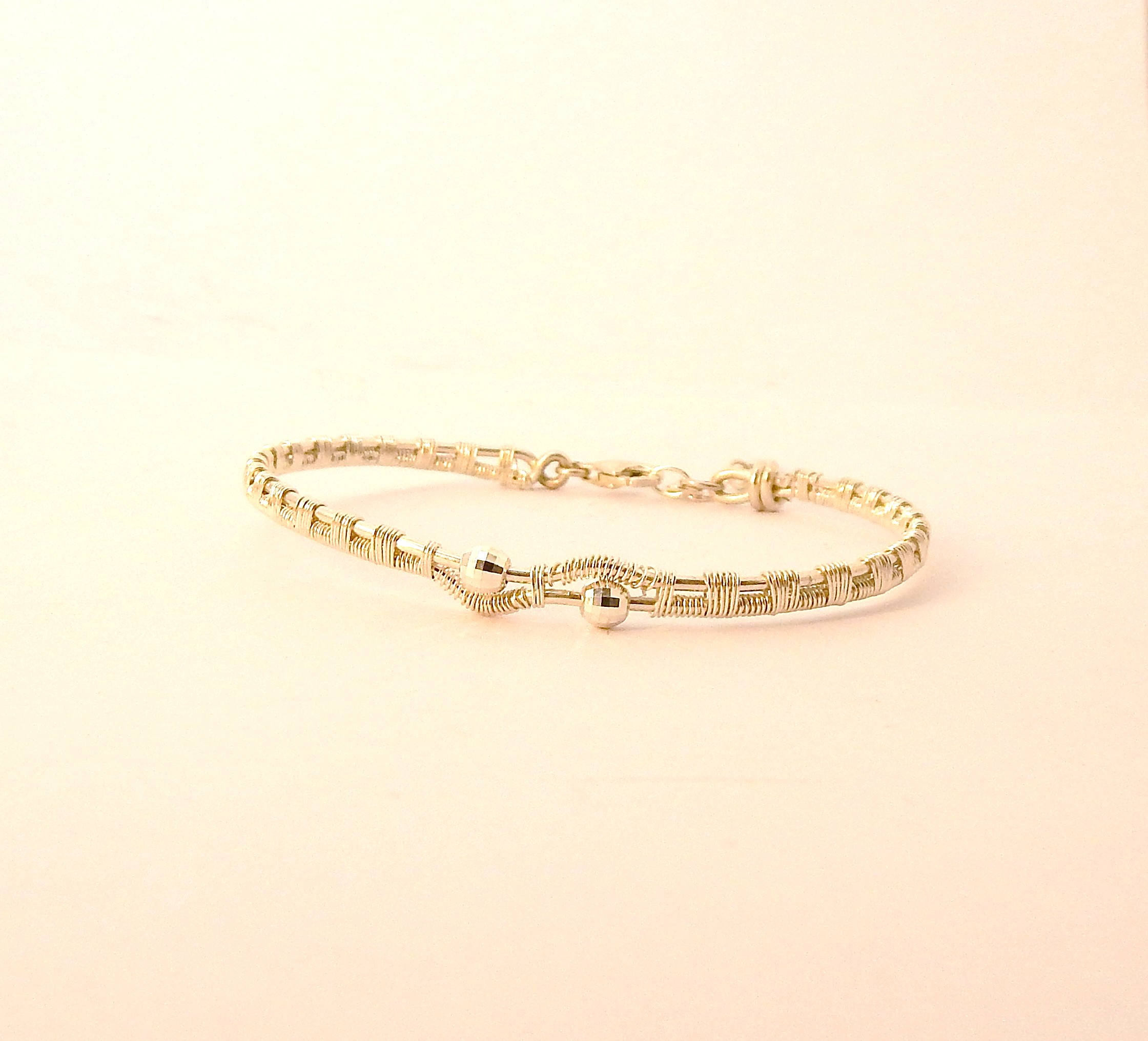 Bracelet tissé en argent 925 — visuel 3