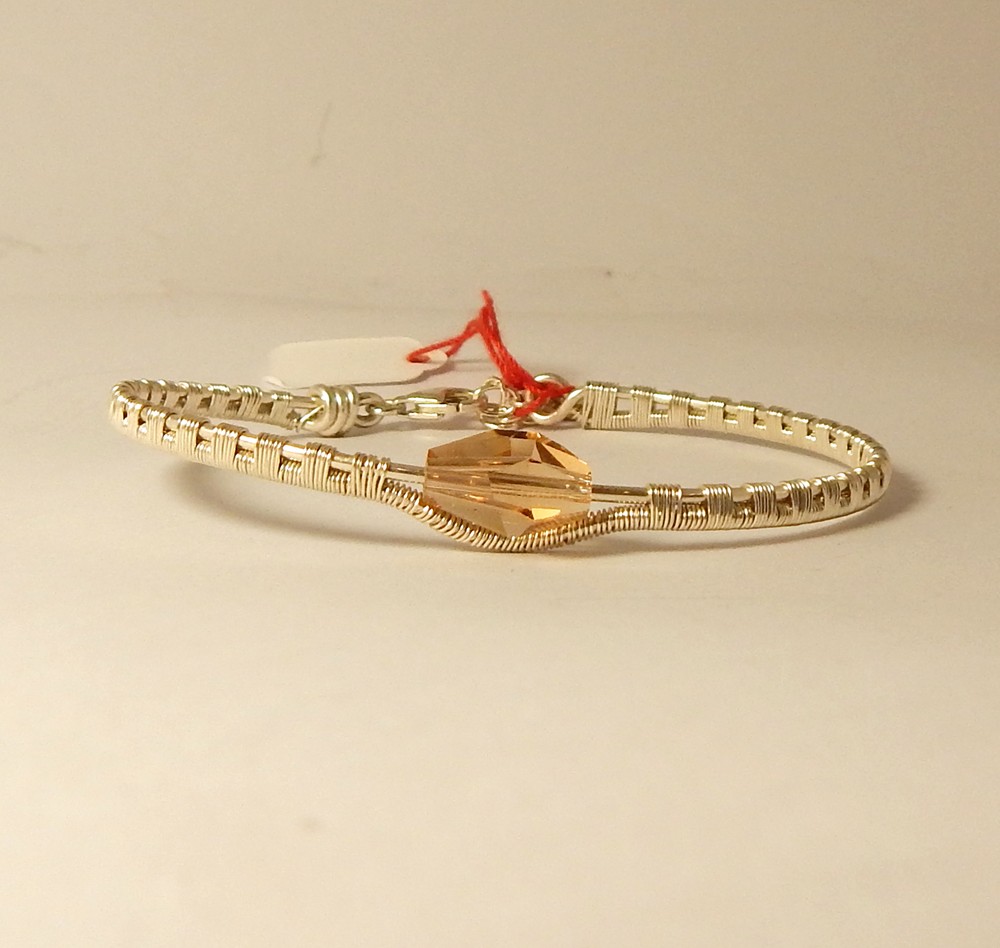 Bracelet tissé en argent 925 — visuel 3