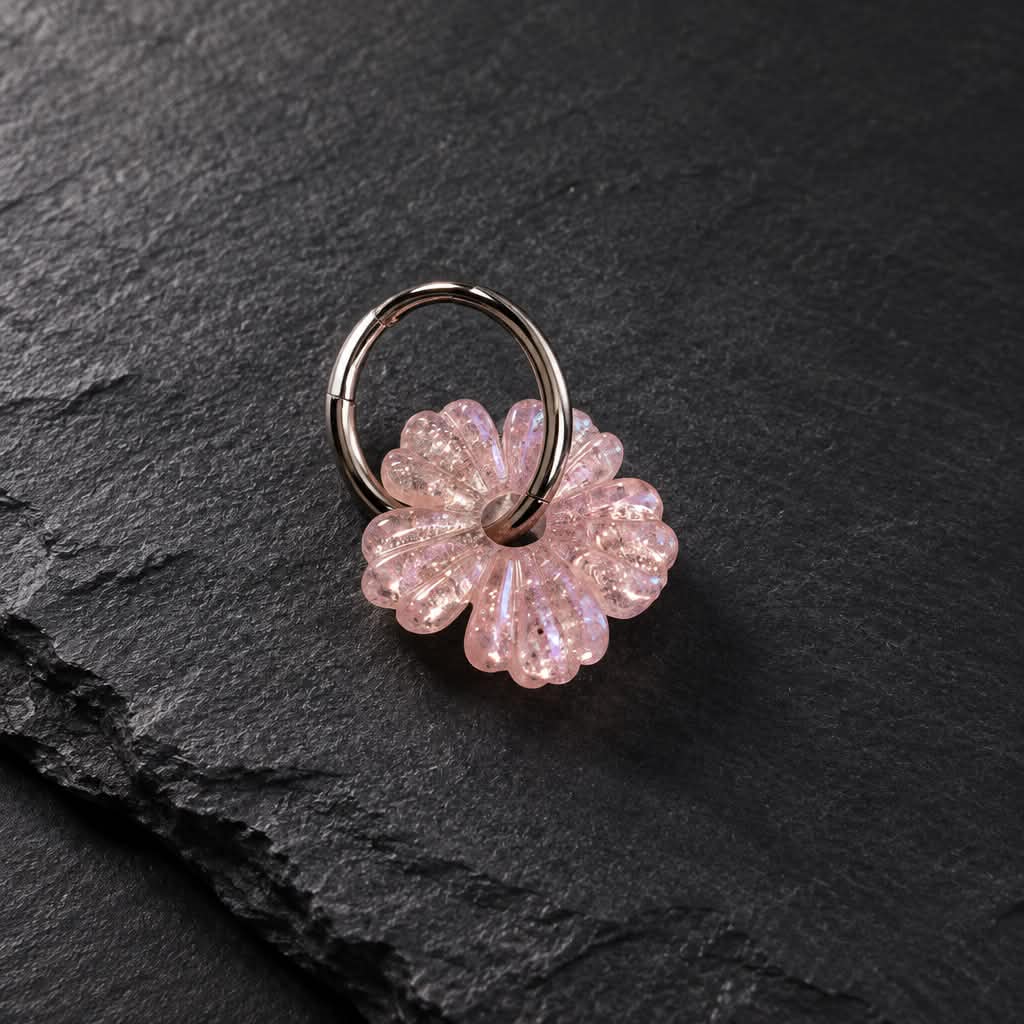 Pampilles Fleurs Amélie rose pâle/translucide — visuel 1