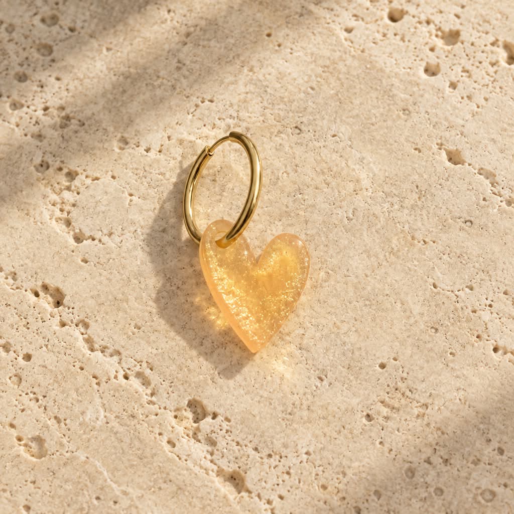 Pampilles "coeur" rose pâle — visuel 1