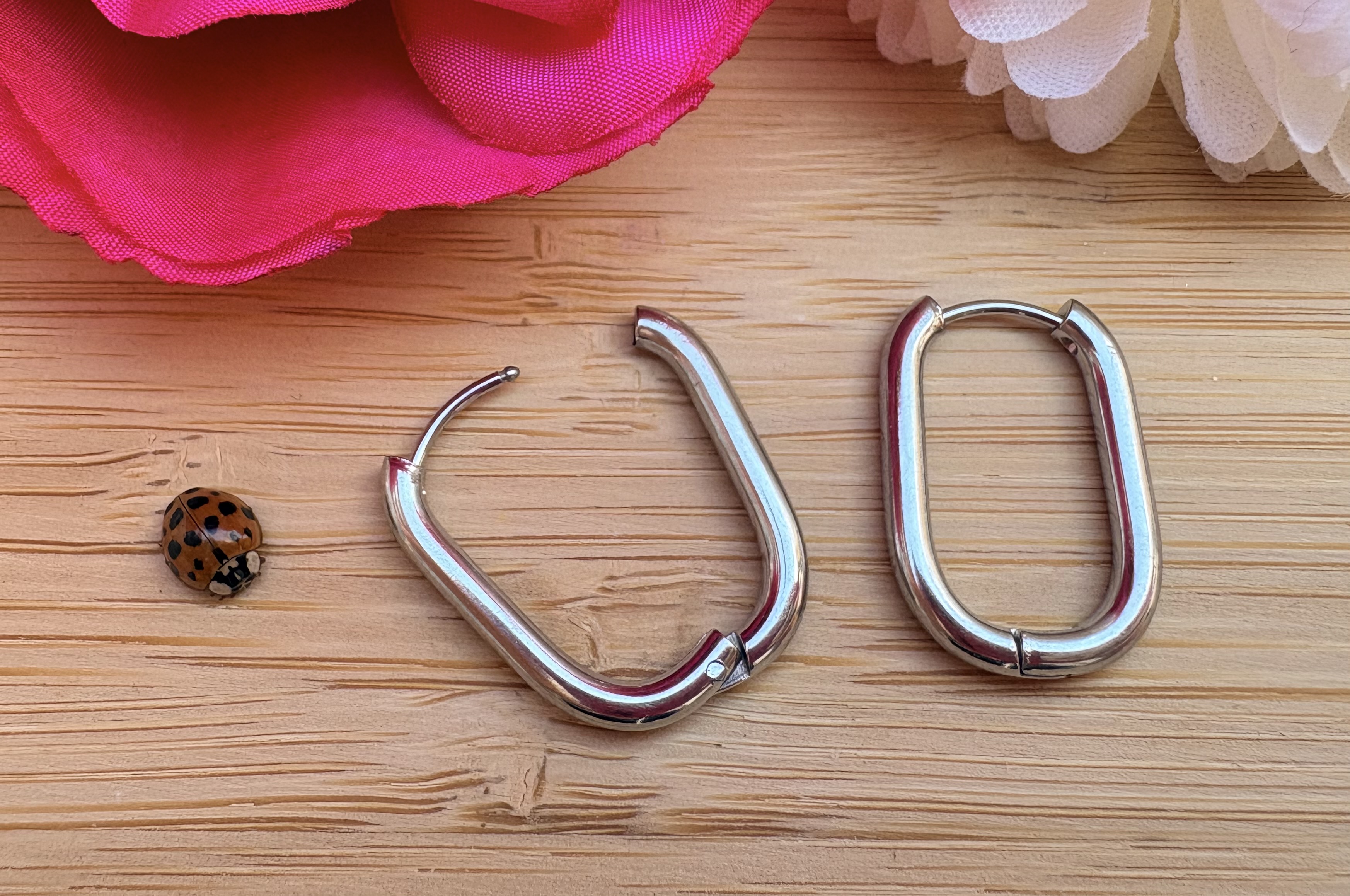 Paire de créoles - créoles dorées ou argentées - boucle d'oreille - accessoire pour pampilles - créoles à personnaliser — visuel 4