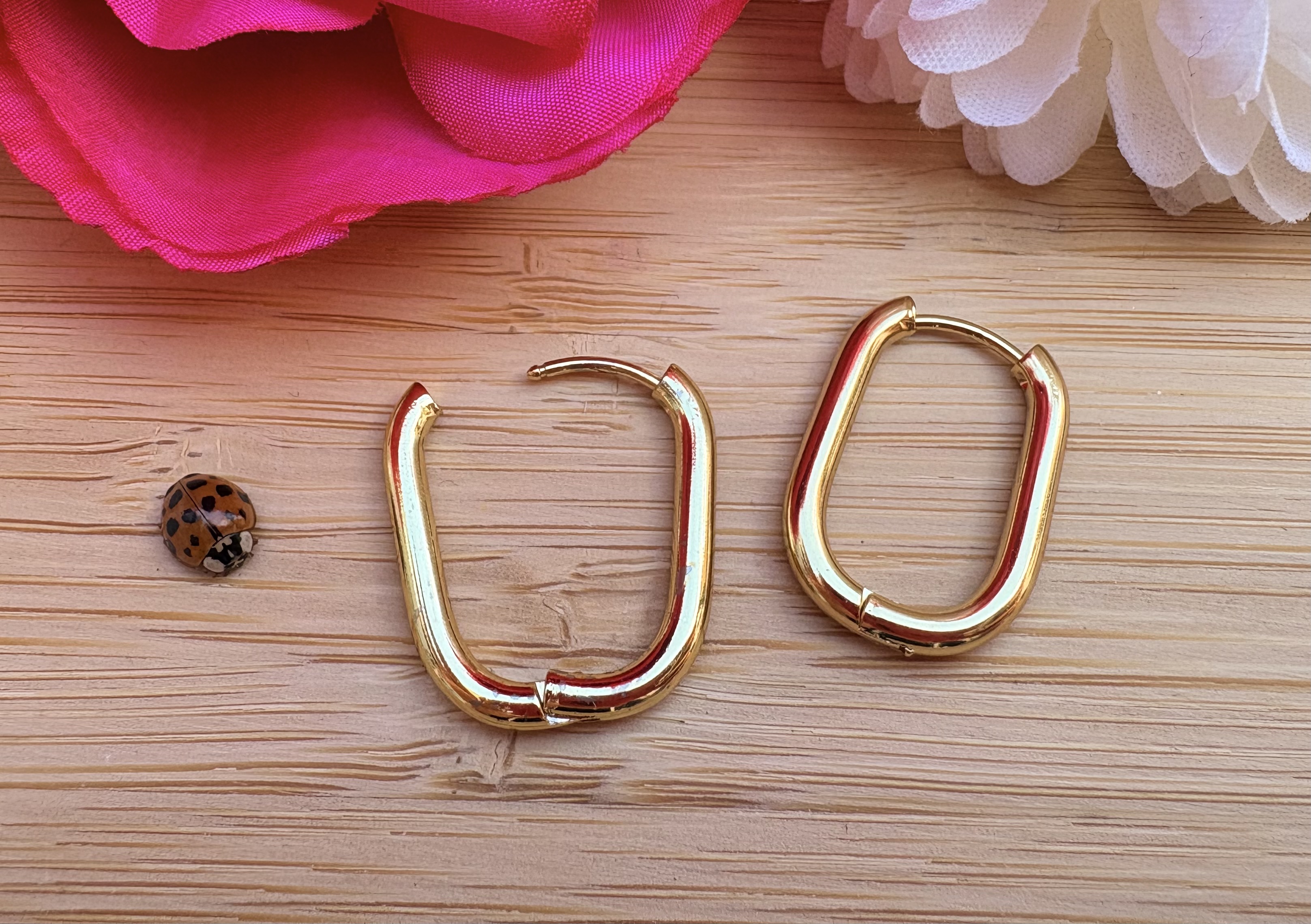 Paire de créoles - créoles dorées ou argentées - boucle d'oreille - accessoire pour pampilles - créoles à personnaliser — visuel 3