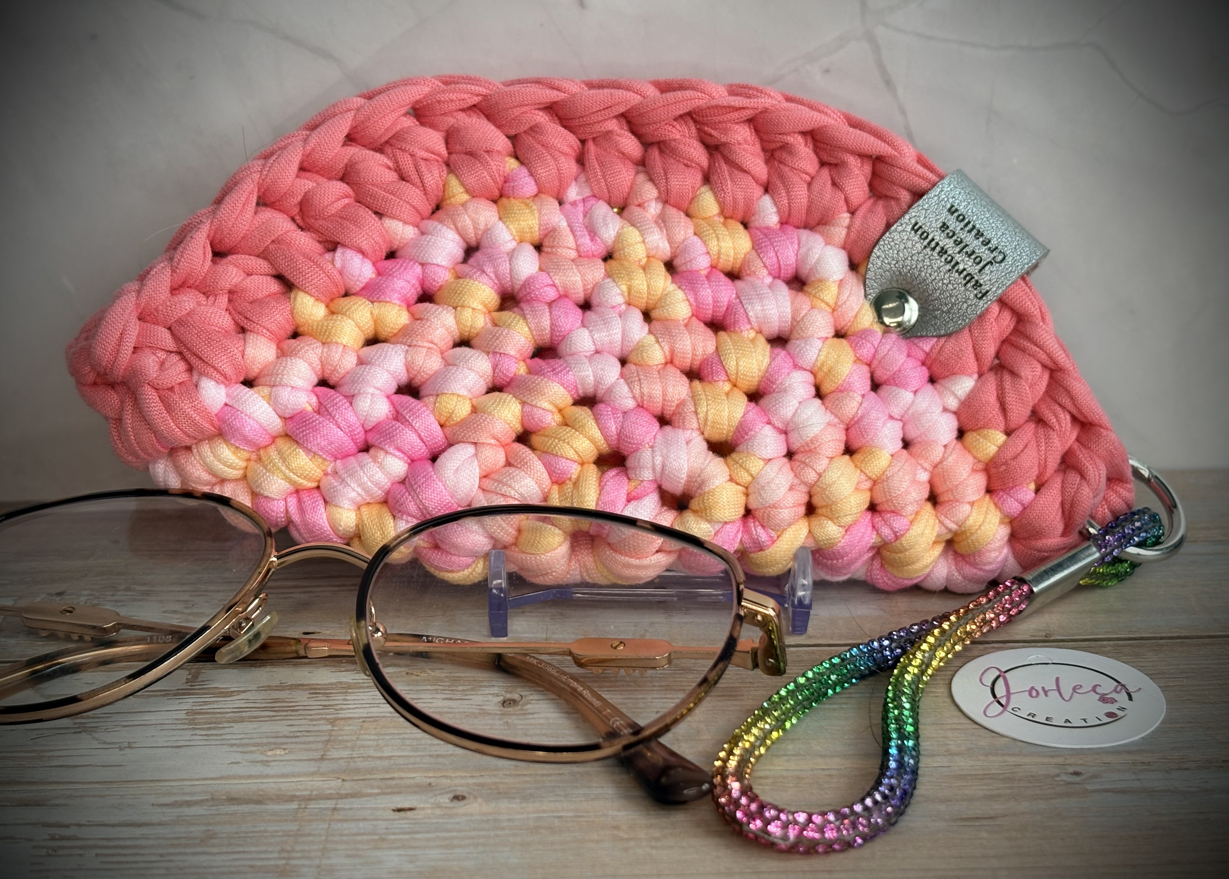 Etui à lunettes fait au crochet, protection à lunettes, pochette à lunettes — visuel 3