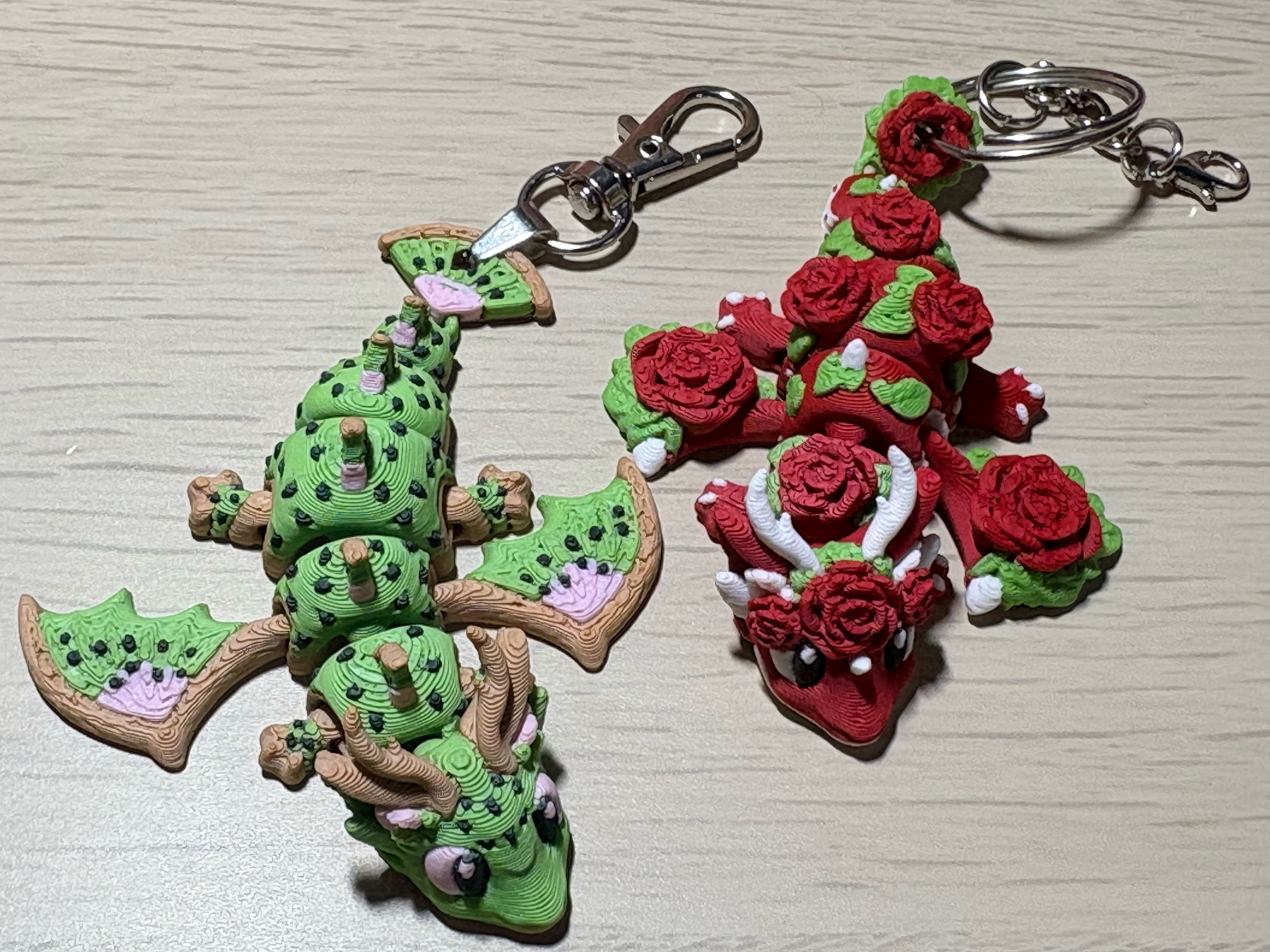 Porte-clés dragon impression 3D - Charm pour sac - breloque pour sac originale - accessoire coloré — visuel 1
