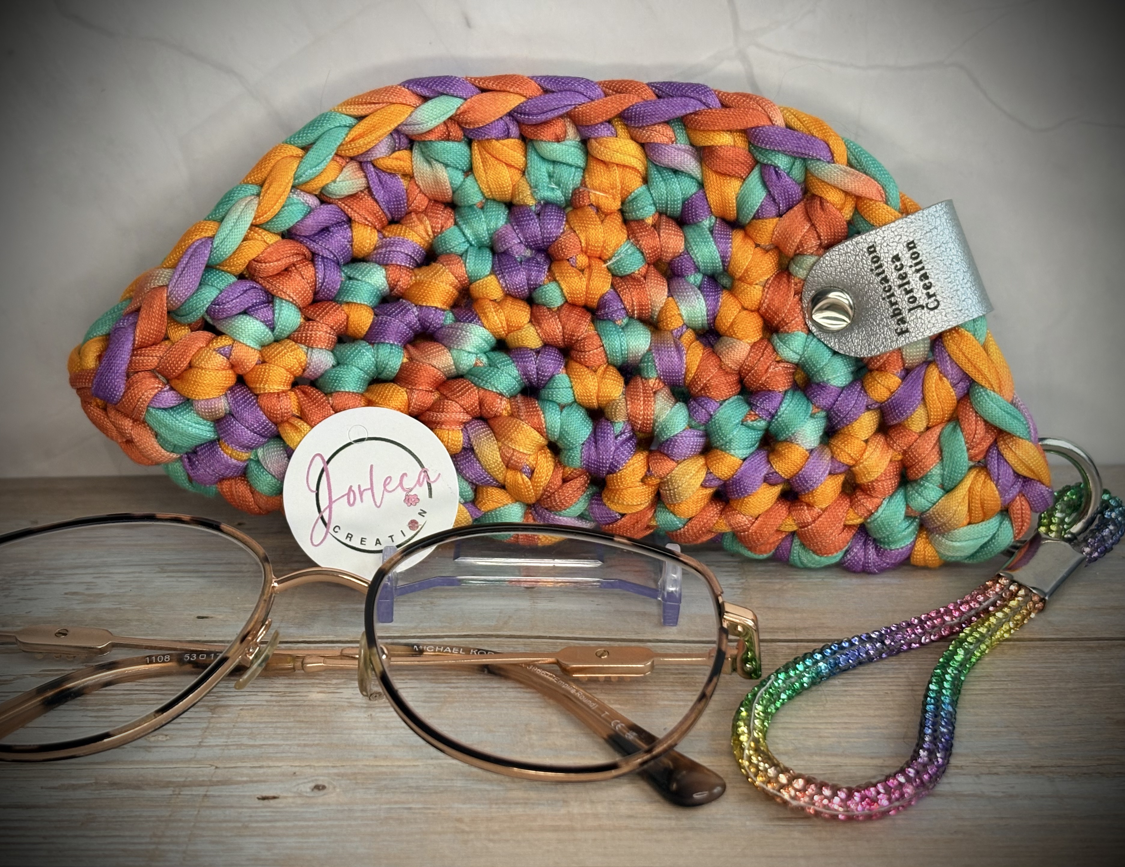 Etui à lunettes fait au crochet, protection à lunettes, pochette à lunettes — visuel 1