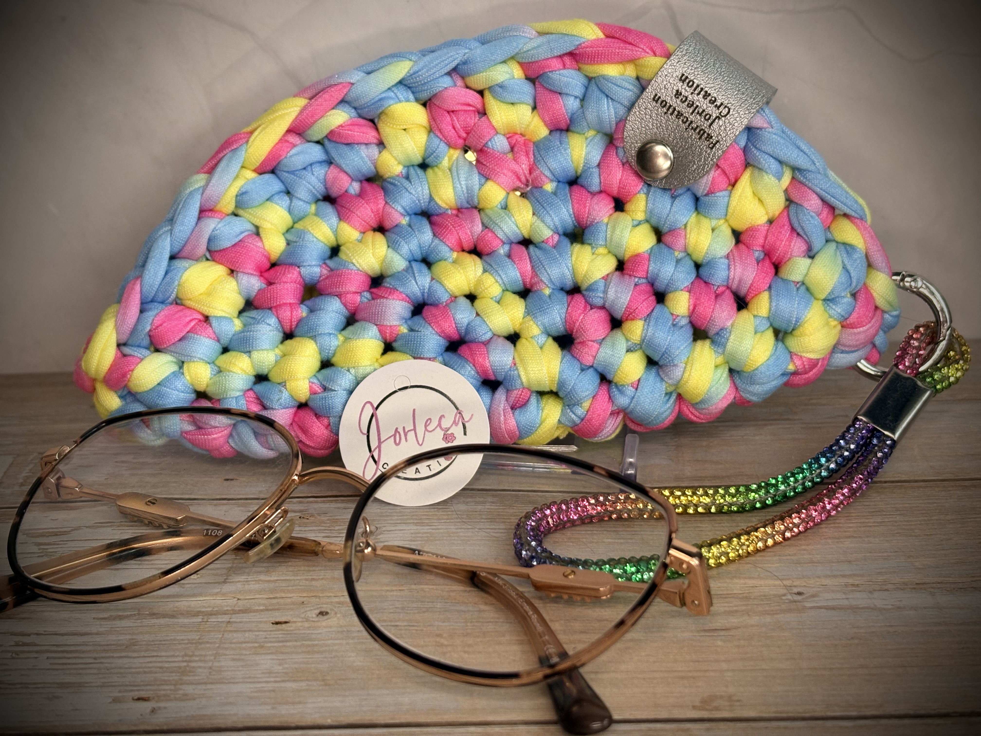 Etui à lunettes fait au crochet, protection à lunettes, pochette à lunettes — visuel 5