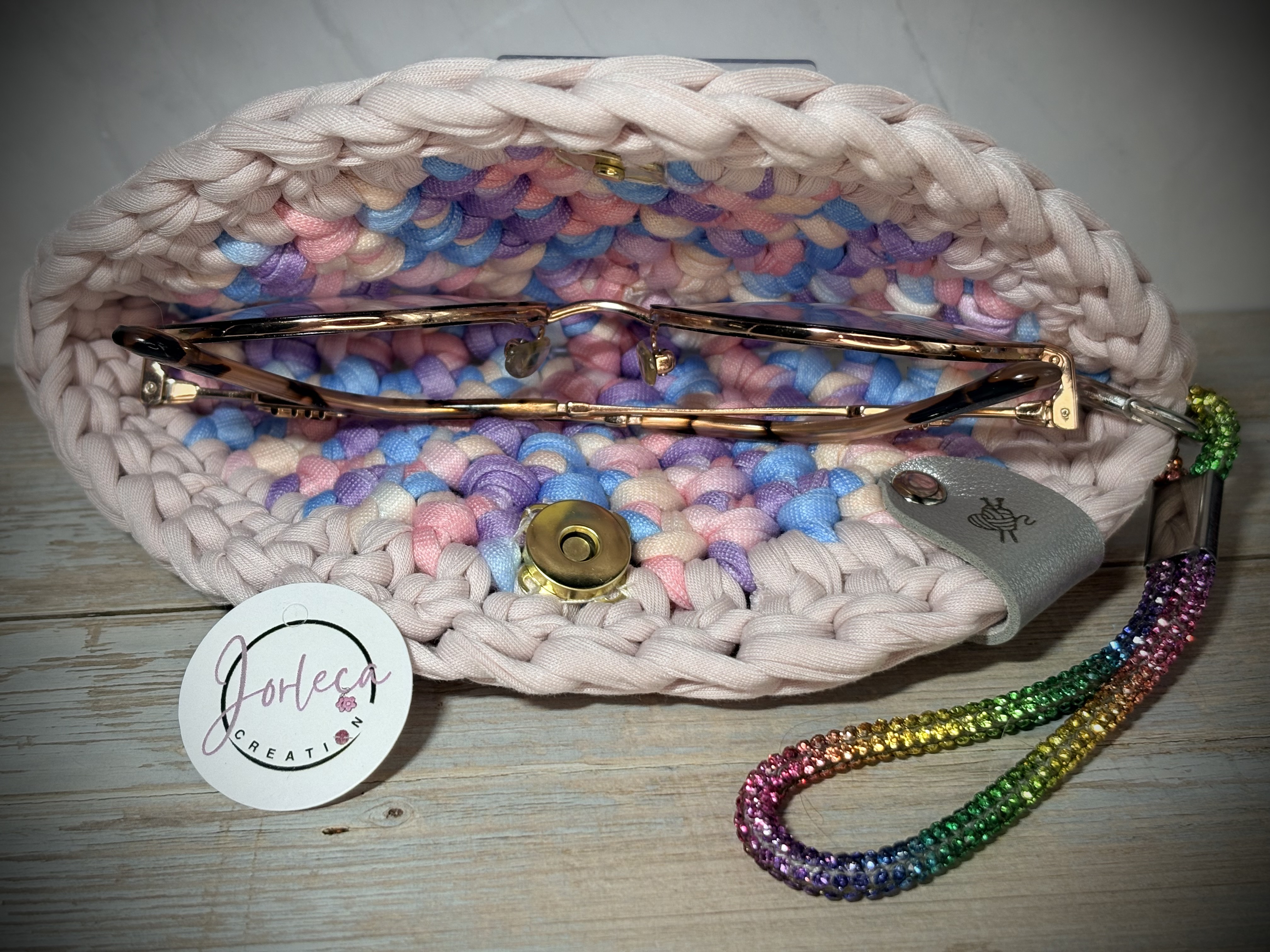 Etui à lunettes fait au crochet, protection à lunettes, pochette à lunettes — visuel 4