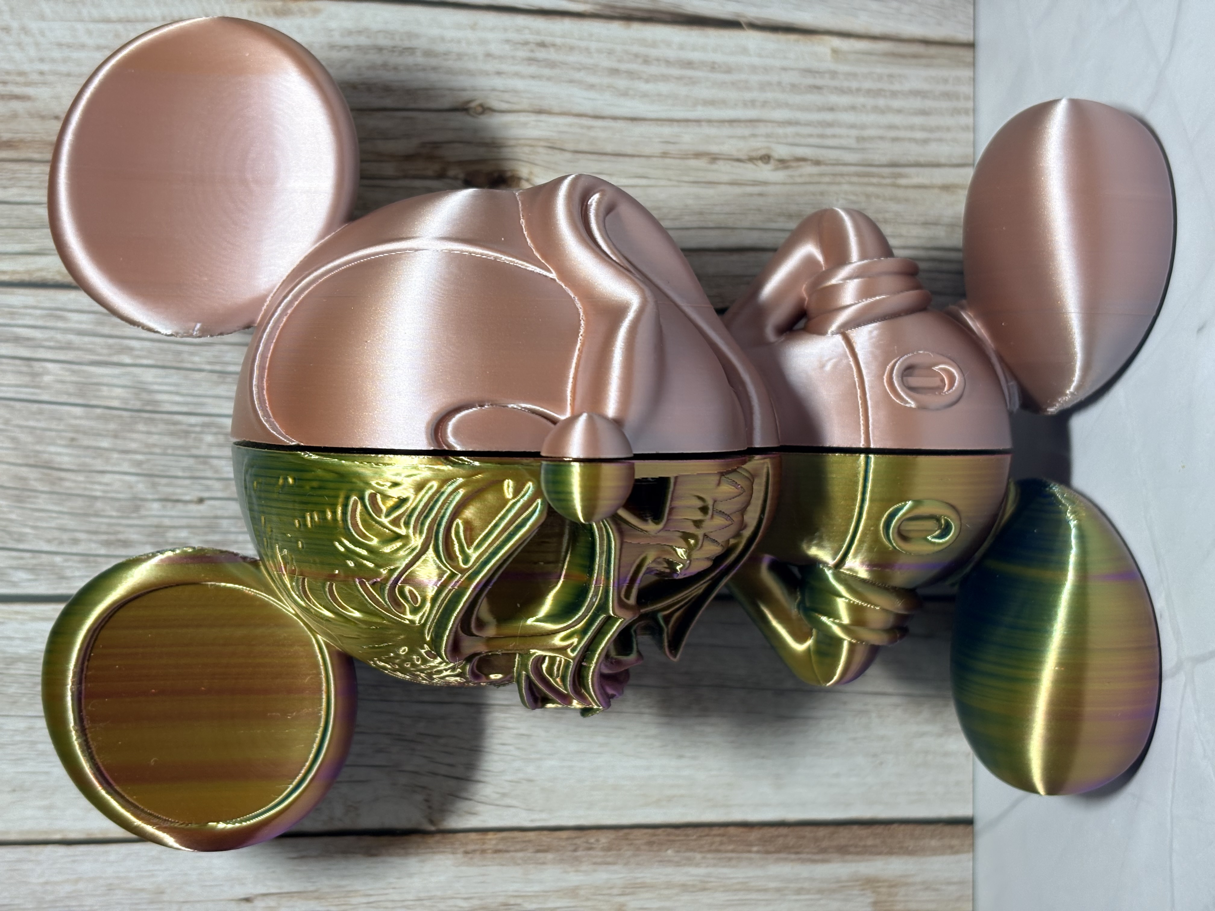 Mickey gentil et méchant décoratif imprimé en 3D - décoration original - déco hiver - Cadeau de Noël, Halloween — visuel 3
