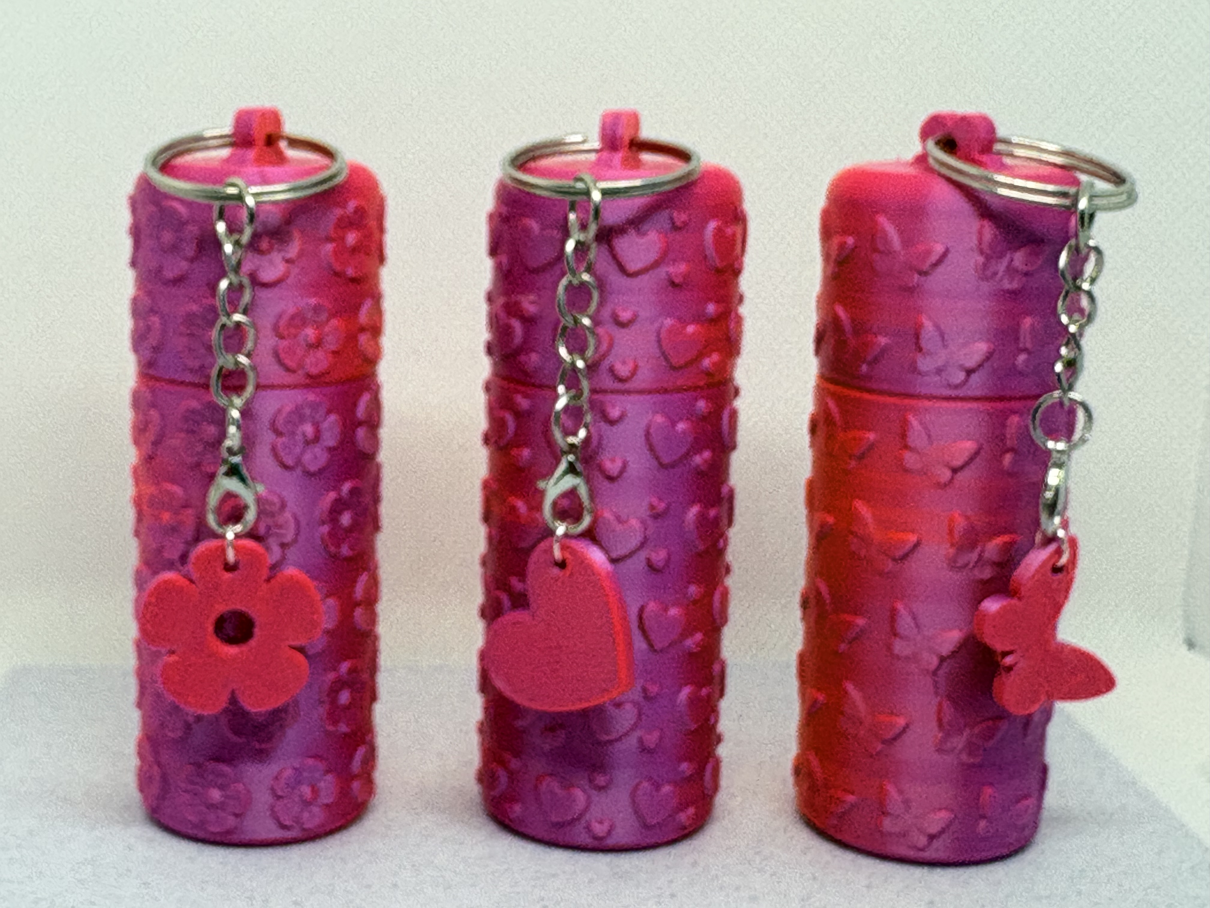 Étui multifonction avec porte-clés – Étui à rouge à lèvres – Rangement coton-tige – Étui compact imprimé en 3D – Accessoire nomade — visuel 1