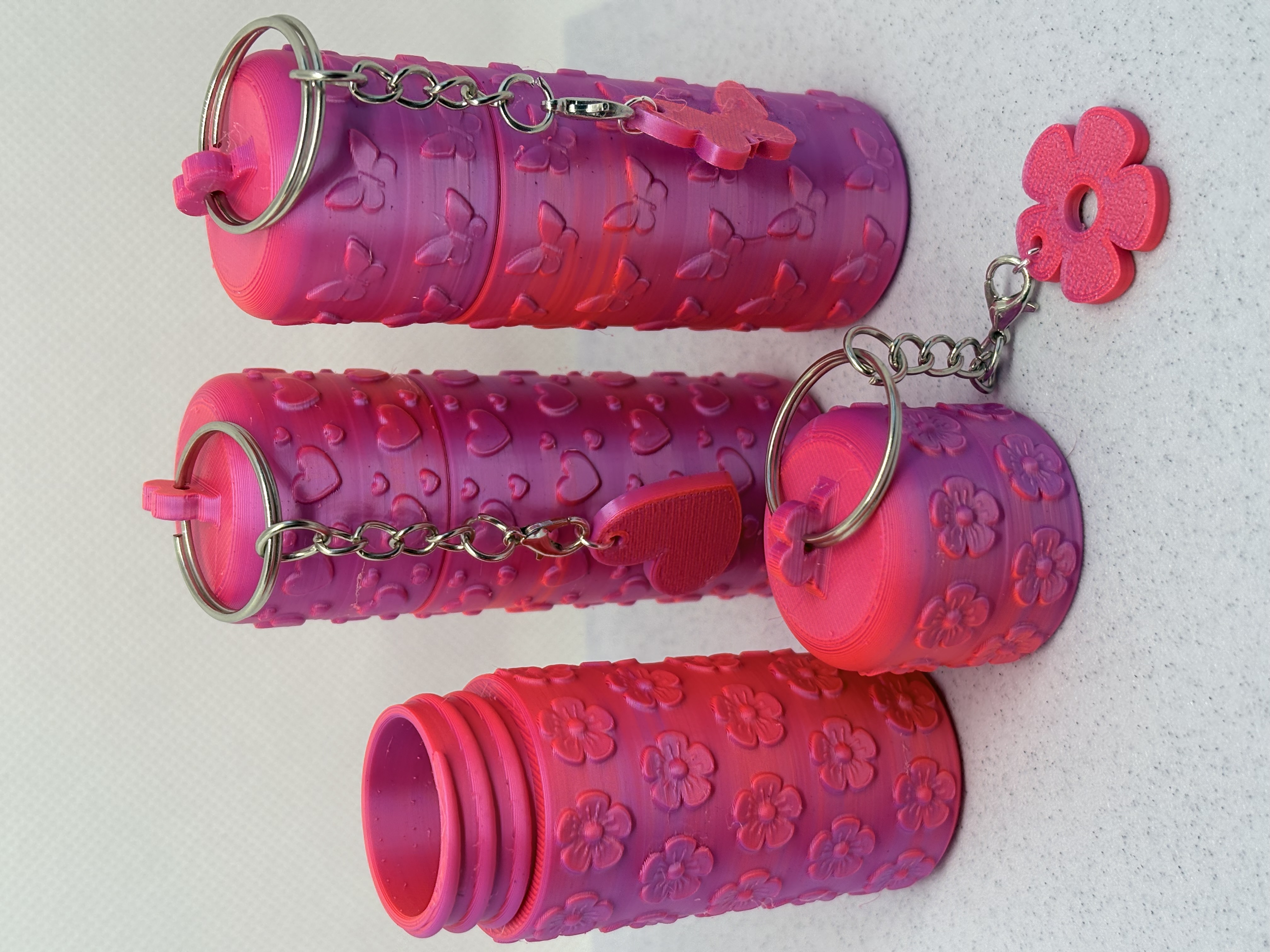 Étui multifonction avec porte-clés – Étui à rouge à lèvres – Rangement coton-tige – Étui compact imprimé en 3D – Accessoire nomade — visuel 2