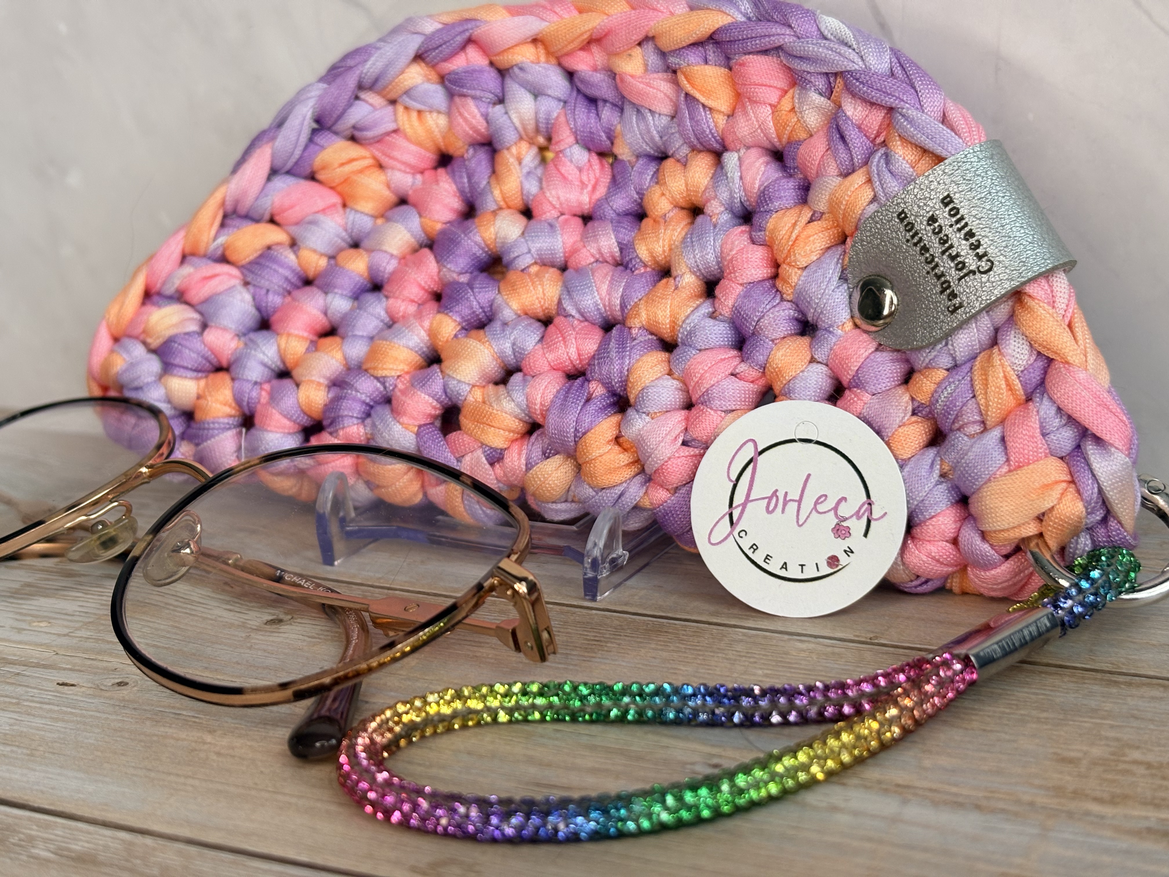 Etui à lunettes fait au crochet, protection à lunettes, pochette à lunettes — visuel 2