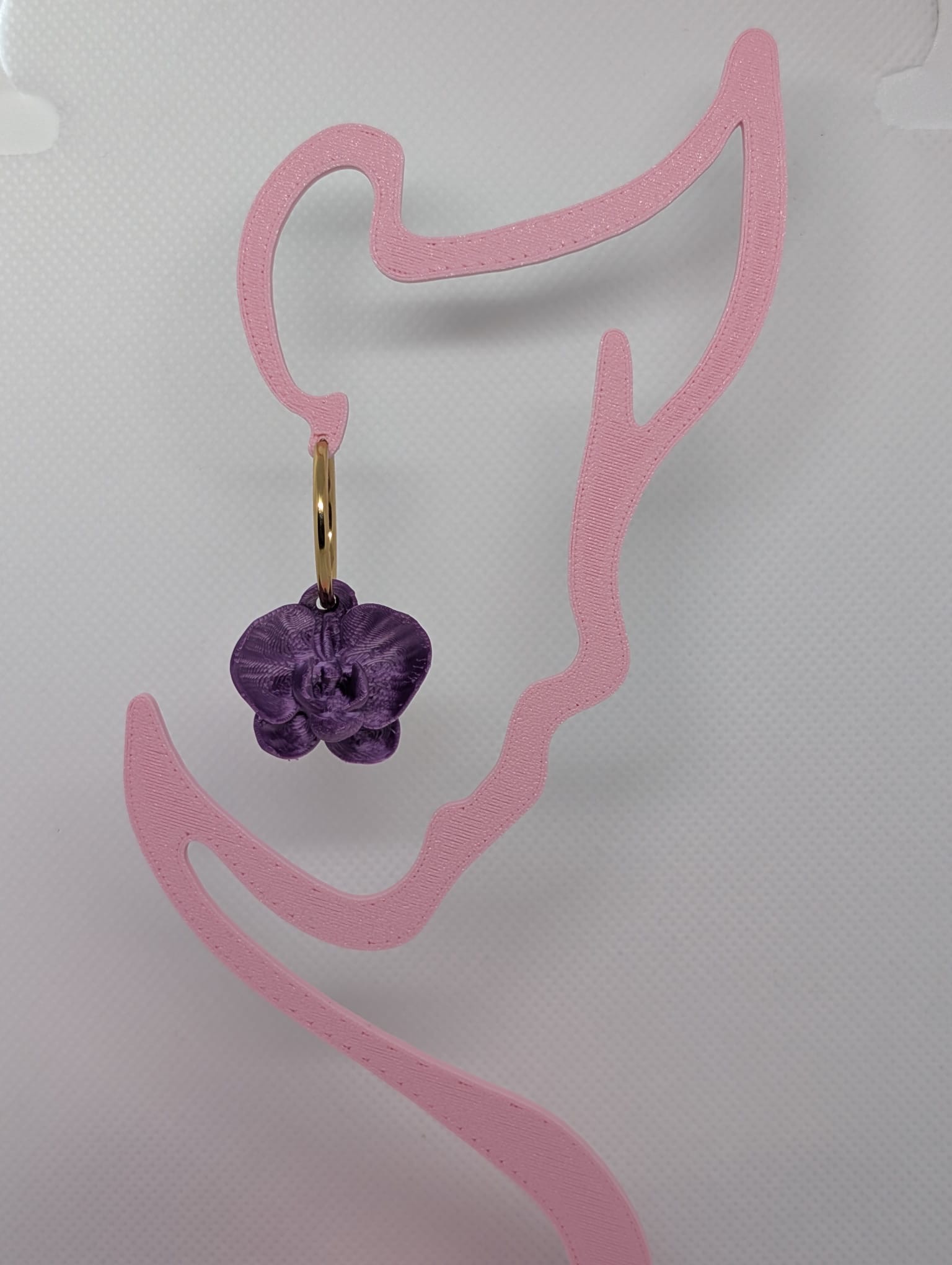 Pampilles Fleur d'automne pour créoles et bague - impression 3d – Bijoux interchangeables – Accessoires pour créoles, parure — visuel 5