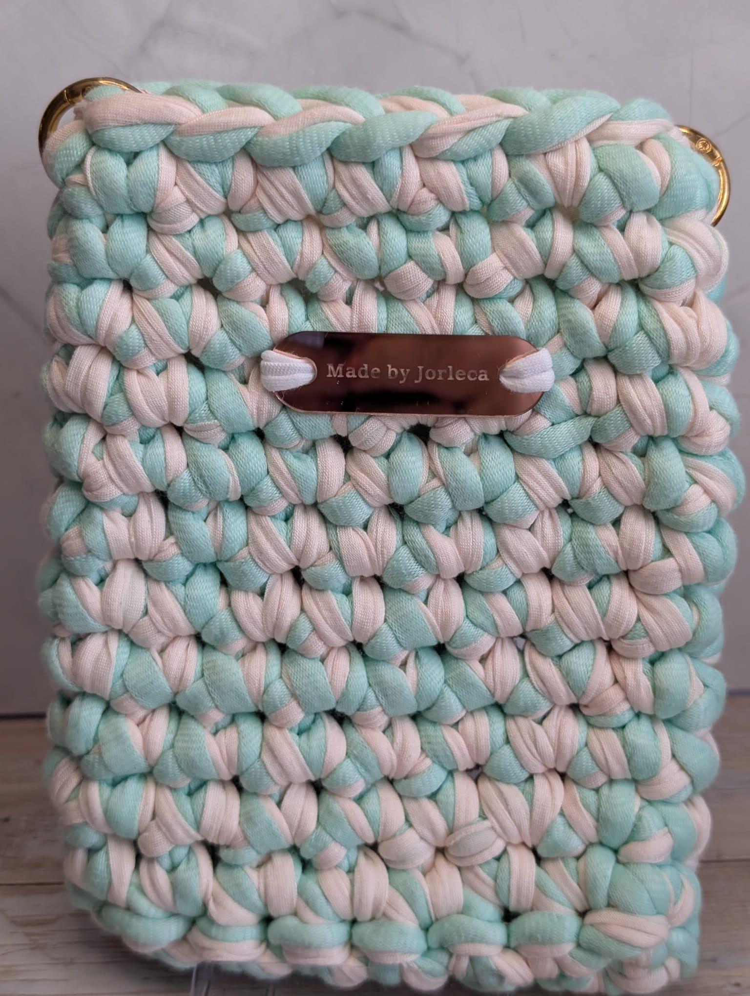 Pochette GSM, fil t-shirt, crochet, trousse pour smarthphone — visuel 3