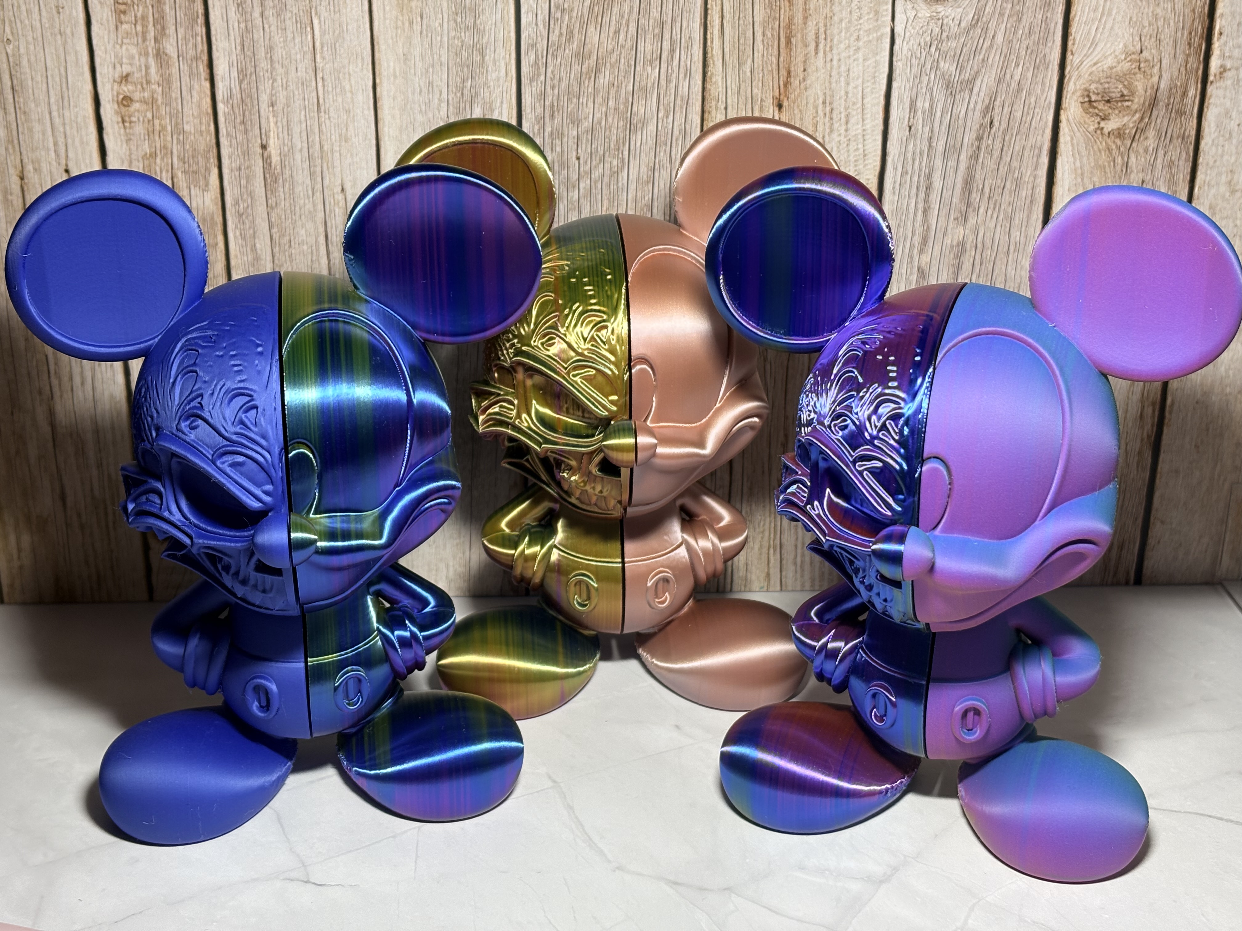 Mickey gentil et méchant décoratif imprimé en 3D - décoration original - déco hiver - Cadeau de Noël, Halloween — visuel 1