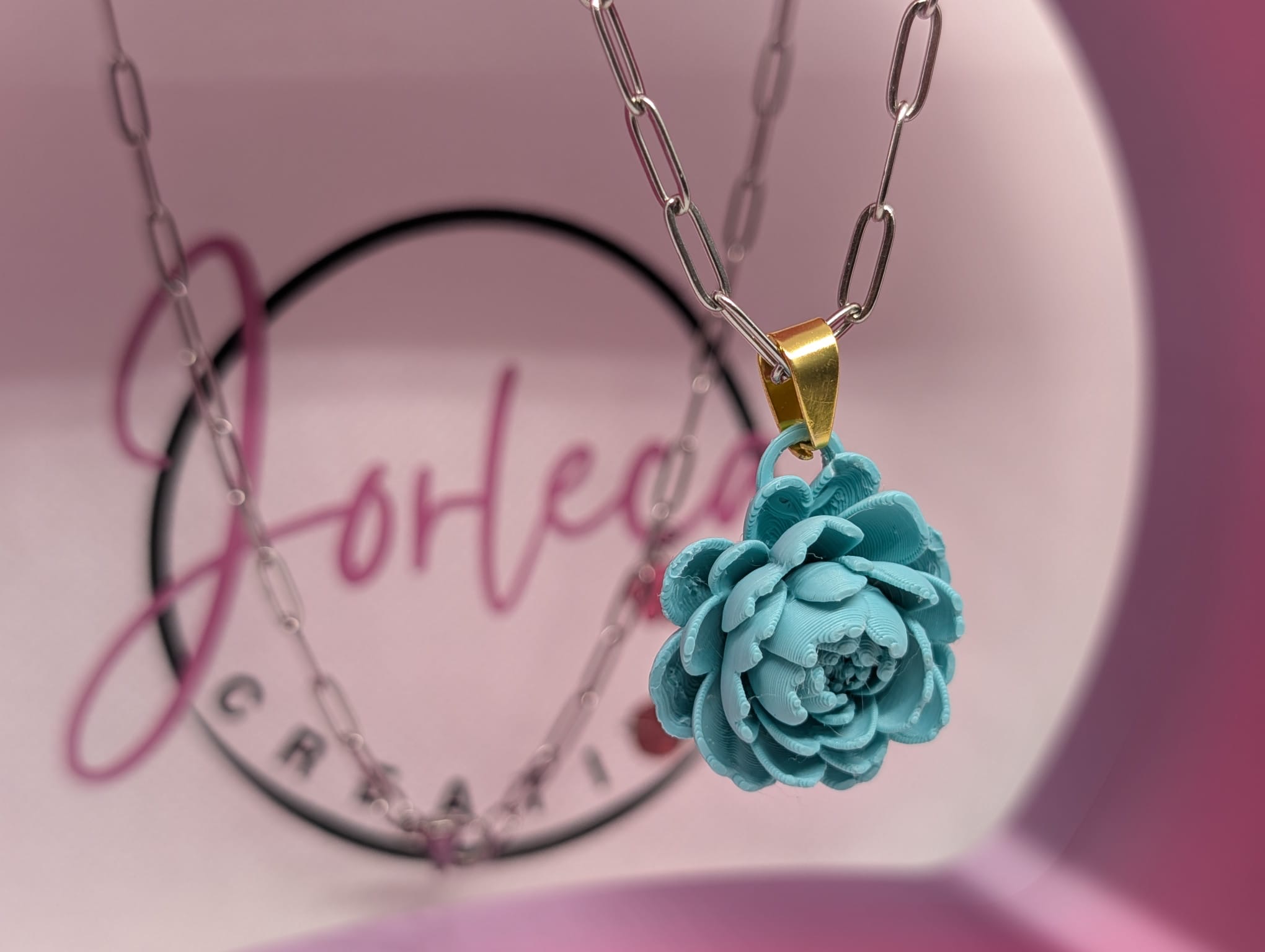 Pampilles pour créoles, bague, pendentif, parure pivoine – Breloques pivoine en impression 3D – Bijoux interchangeables — visuel 5