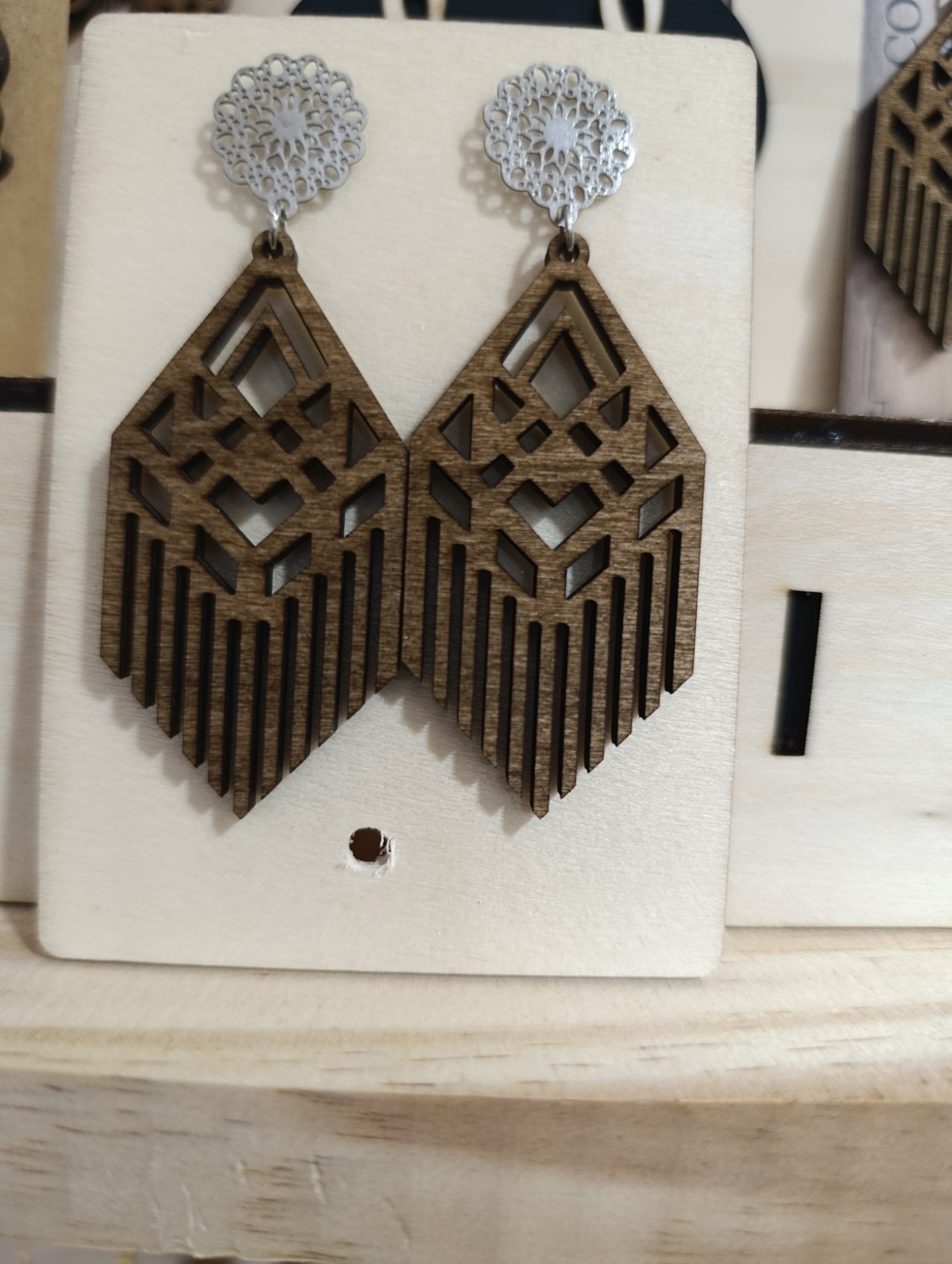 Boucles d oreilles bois — visuel 1