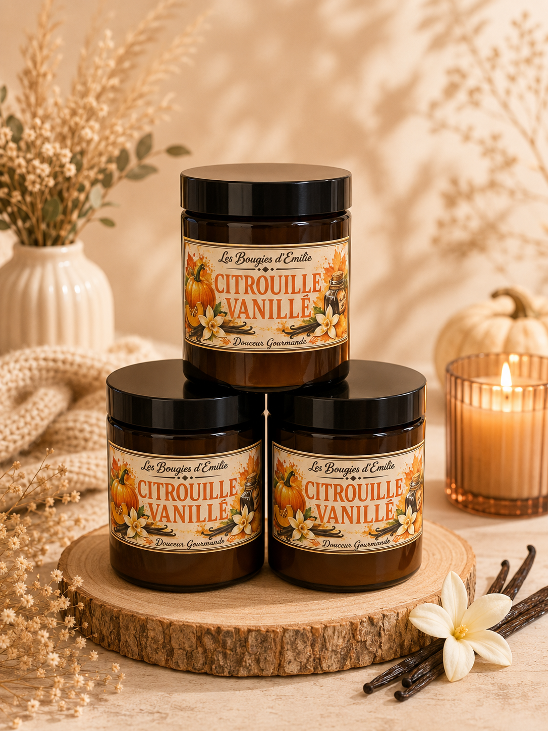Bougie citrouille vanillé — visuel 1
