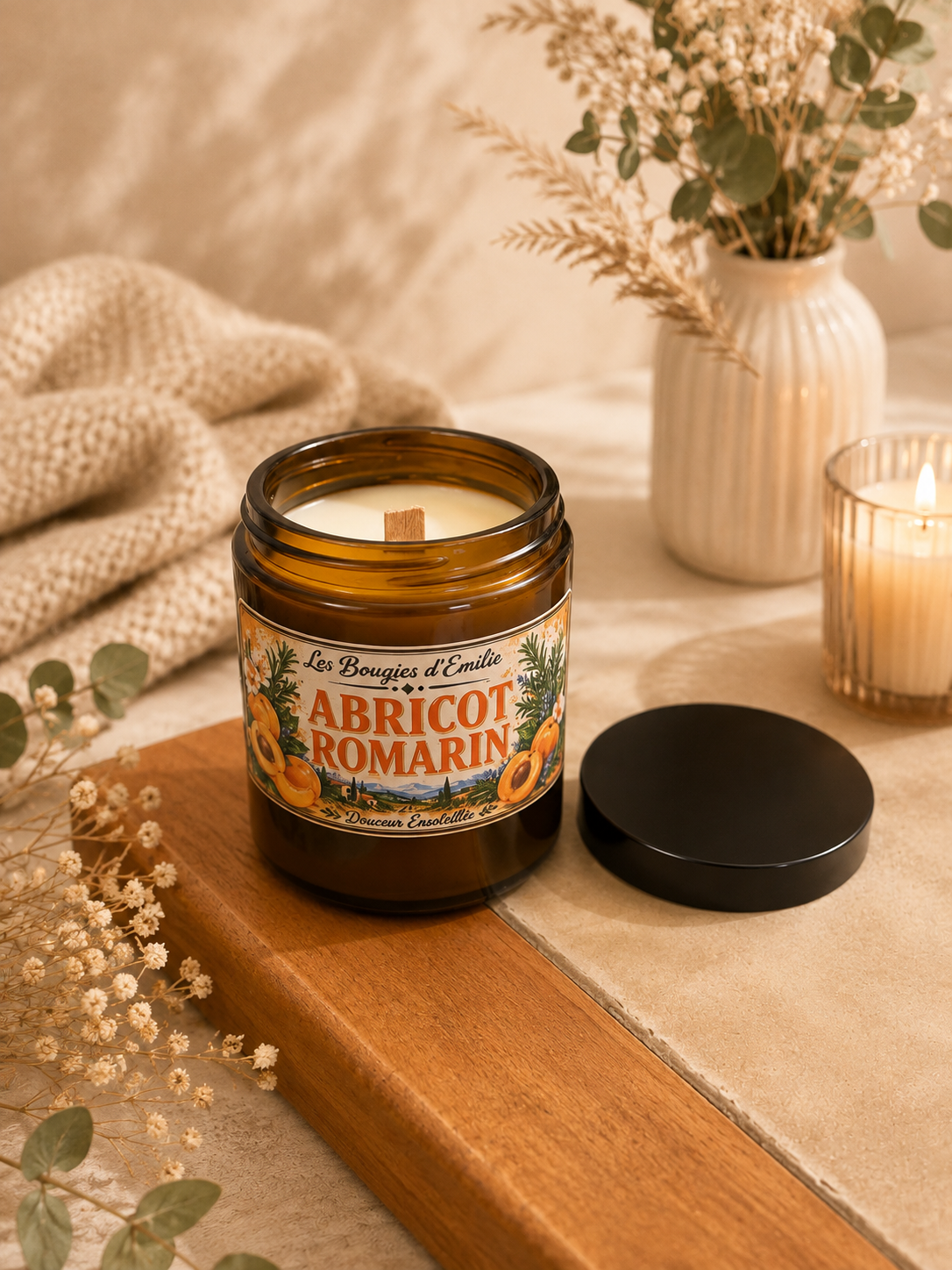 Bougie abricot romarin — visuel 3