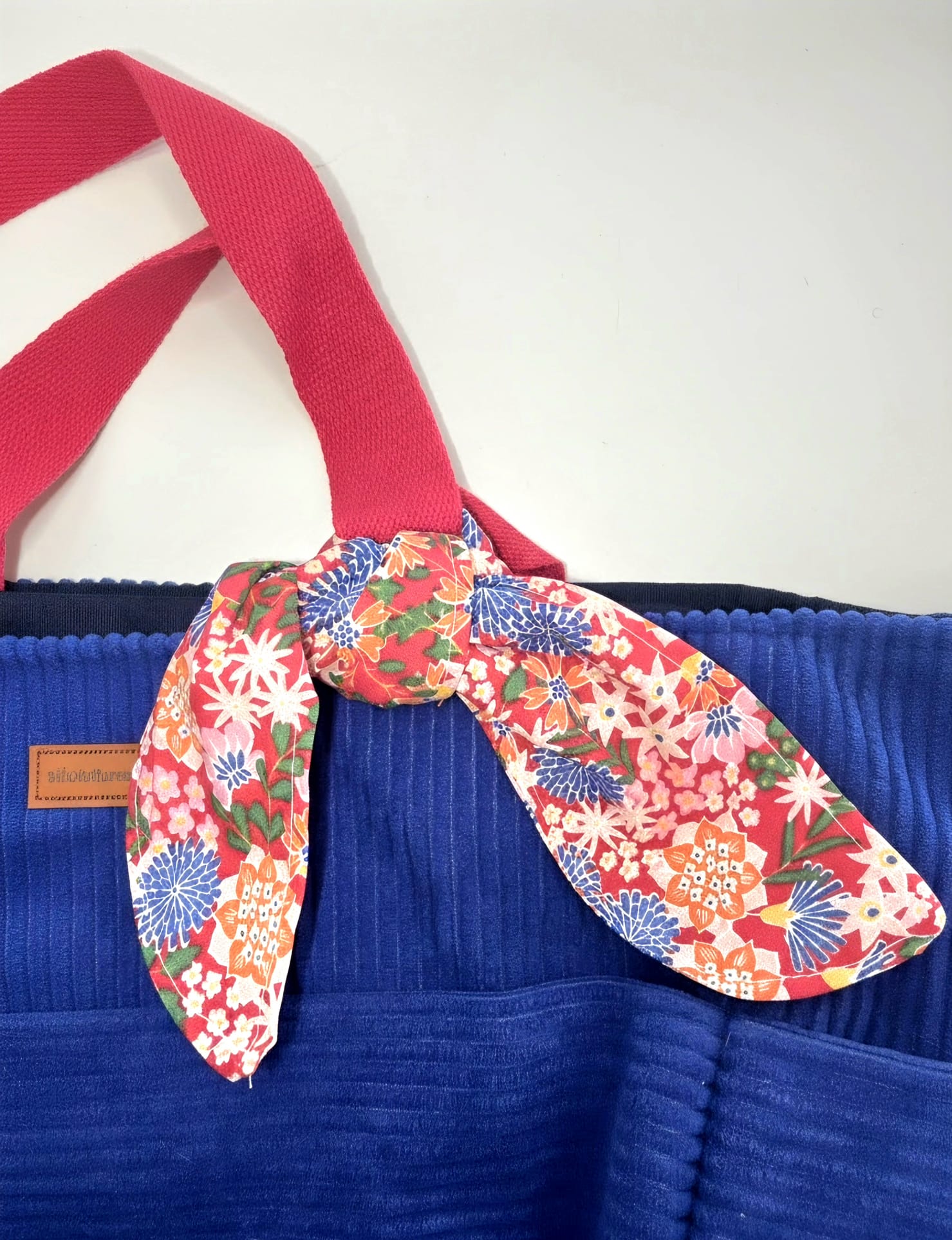 Petit sac fourre-tout - Bleu & rouge — visuel 2