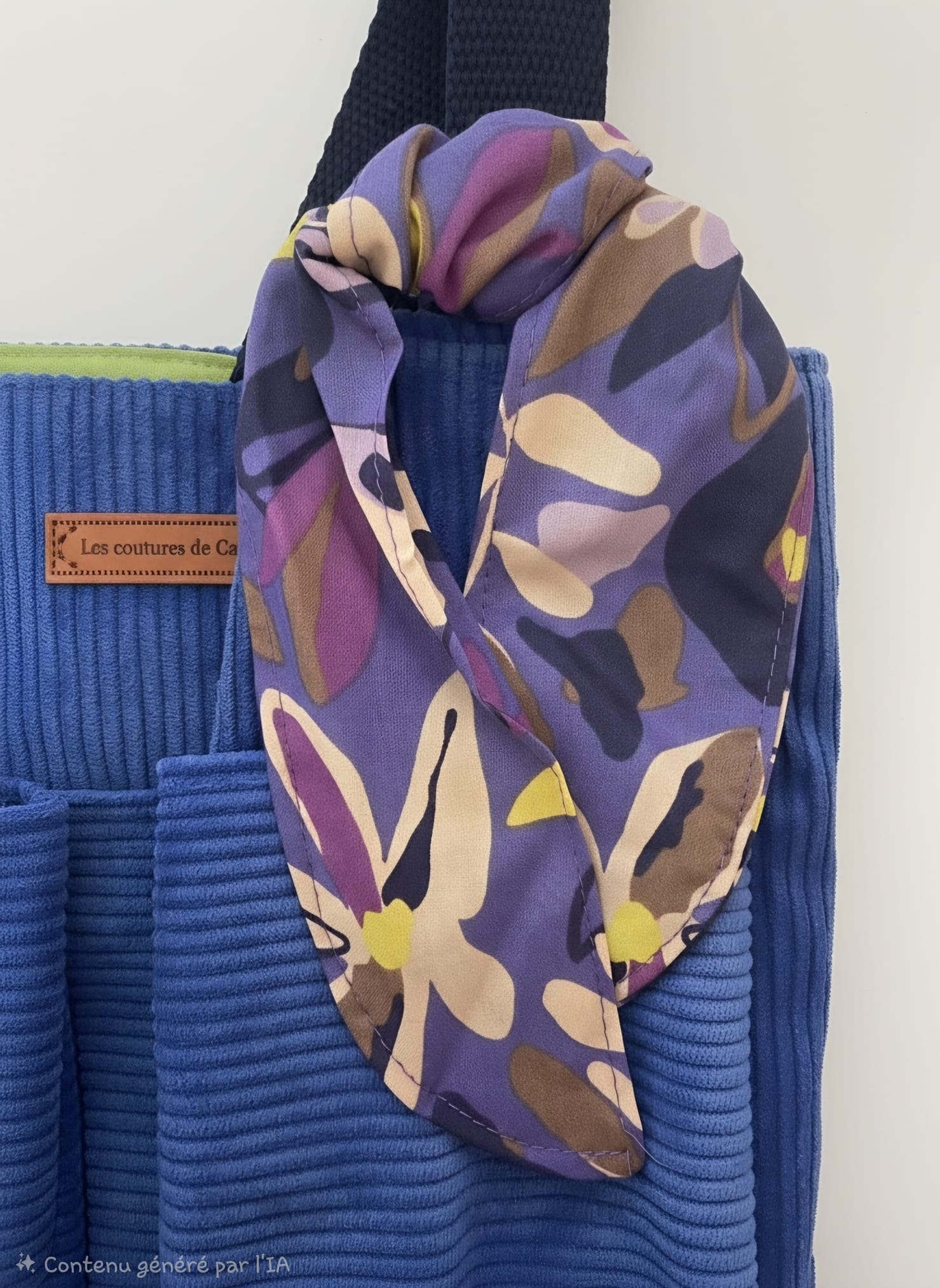 Petit sac fourre-tout - Bleu & vert — visuel 2