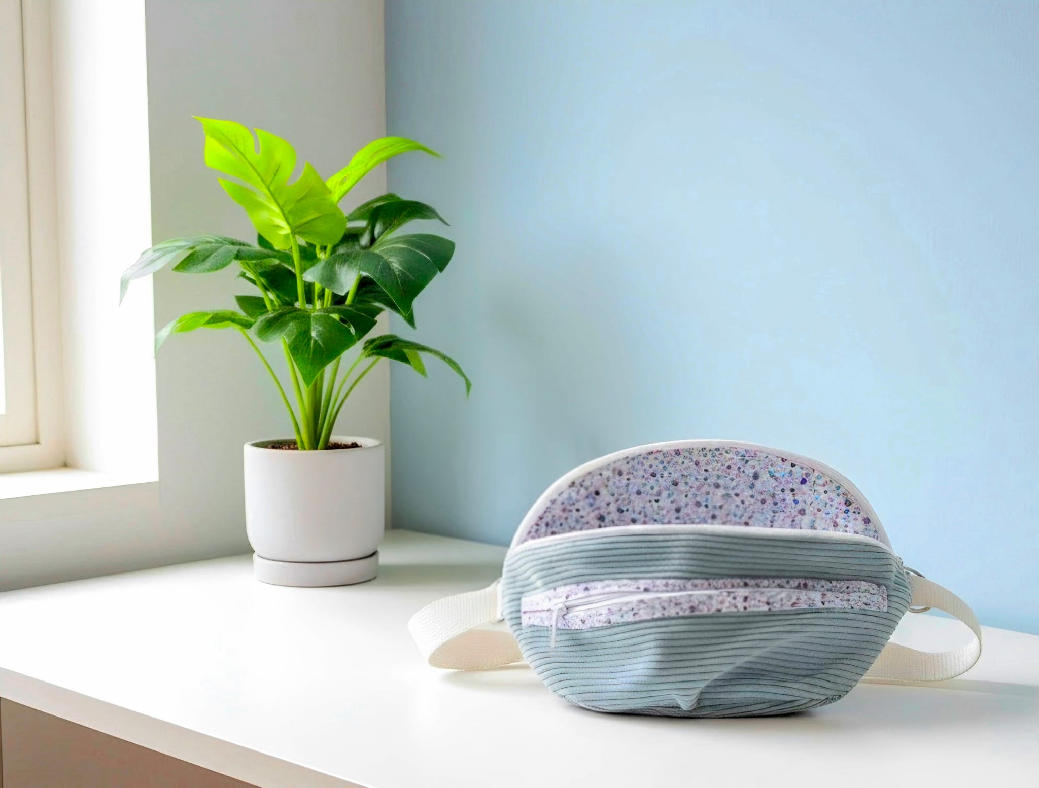 Sac banane vert d'eau & bleu — visuel 1