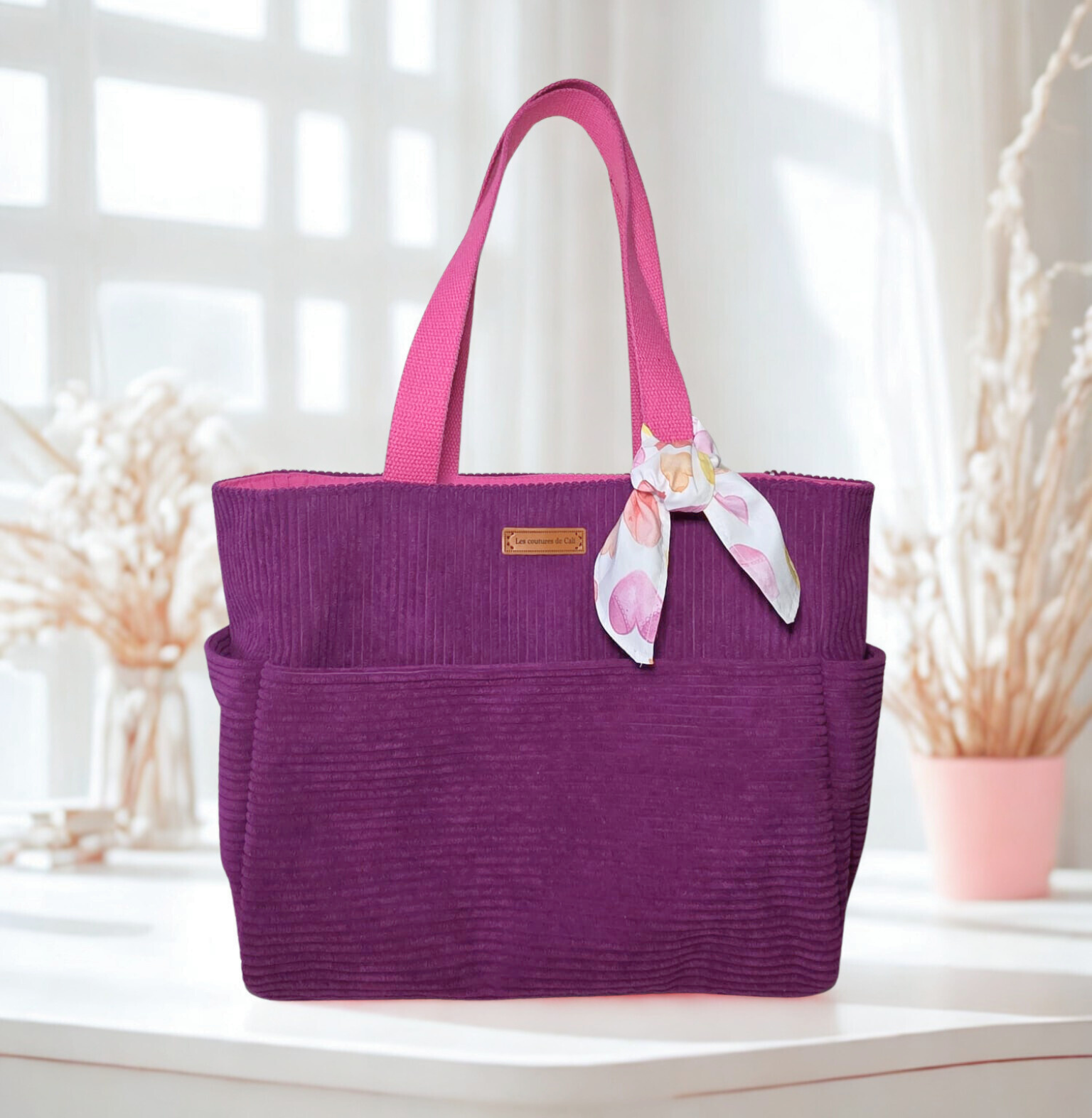 Petit sac fourre-tout - Rose foncé & rose — visuel 1