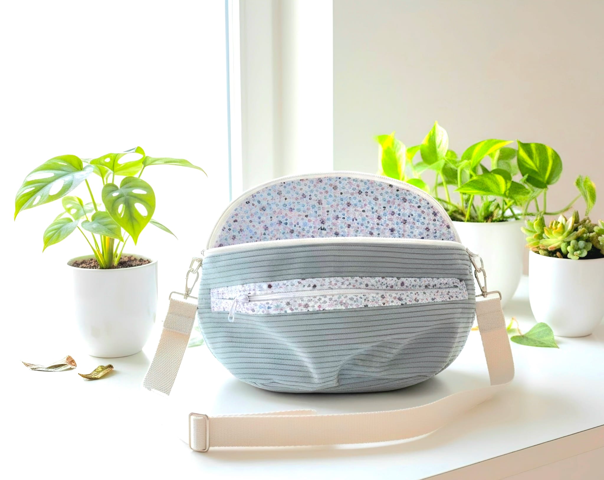 Sac banane vert d'eau & bleu — visuel 2