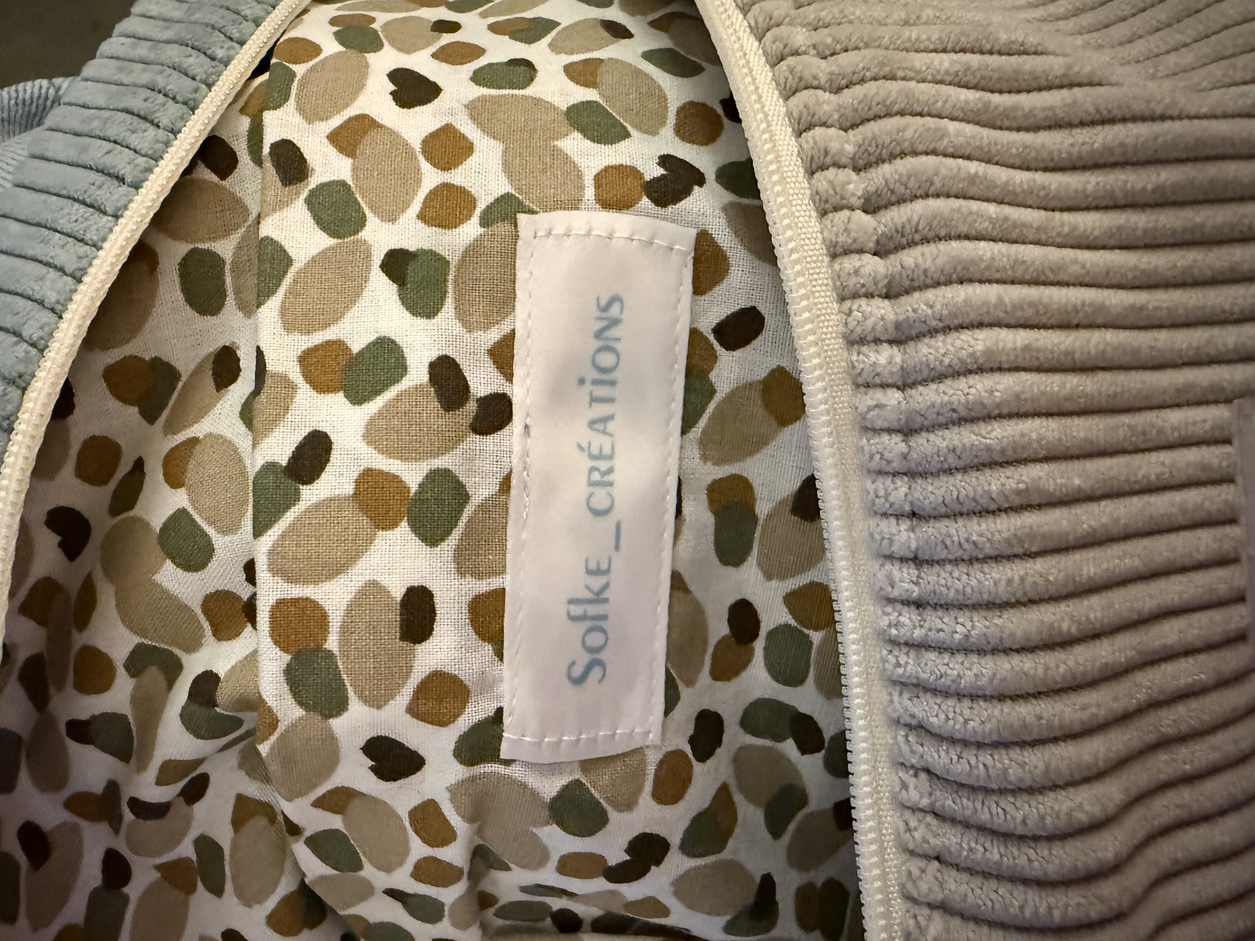 Sac banane unique multi couleurs en velours cotelé — visuel 2