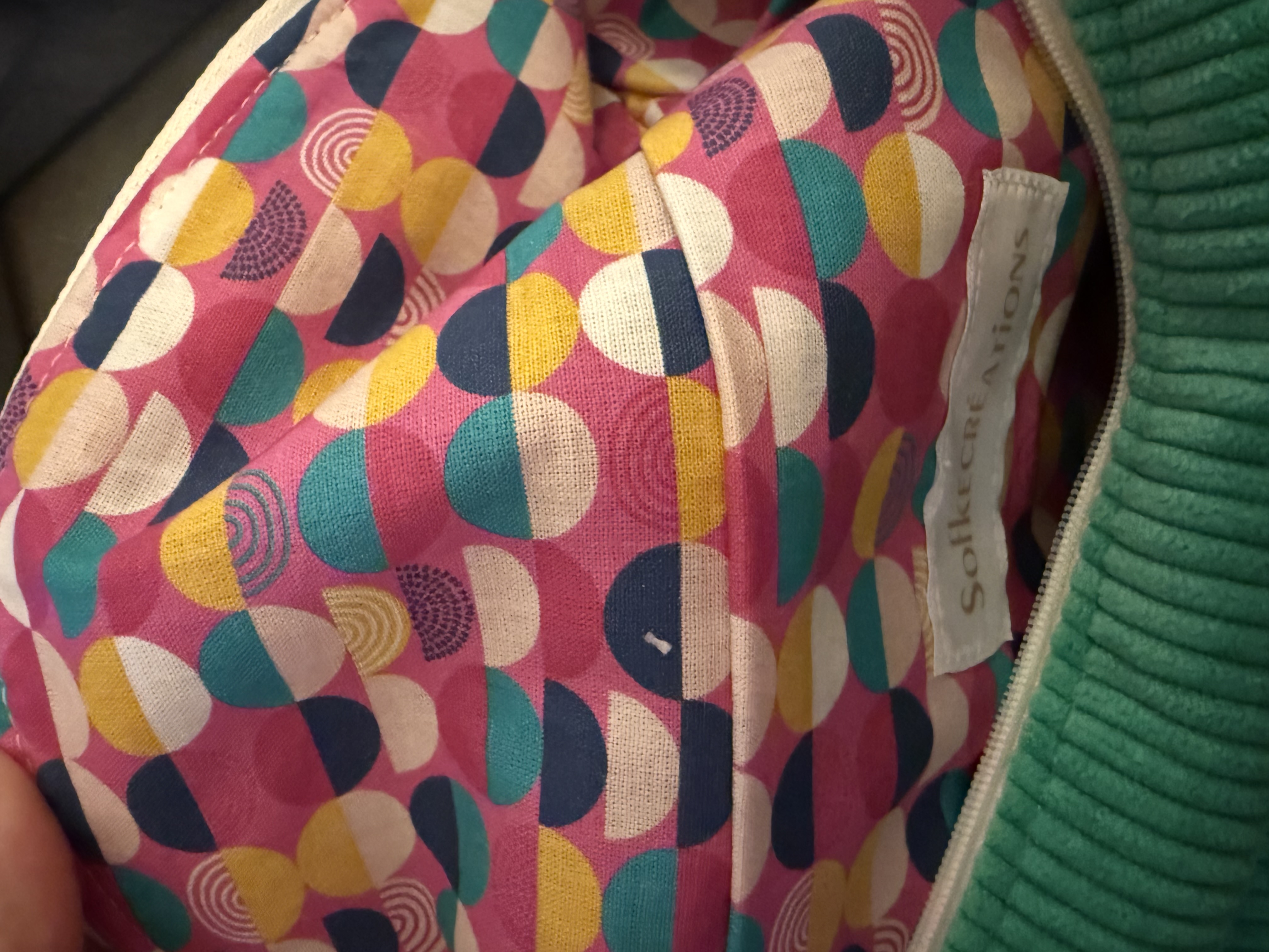 sac banane velours côtelé multi couleurs unique — visuel 2