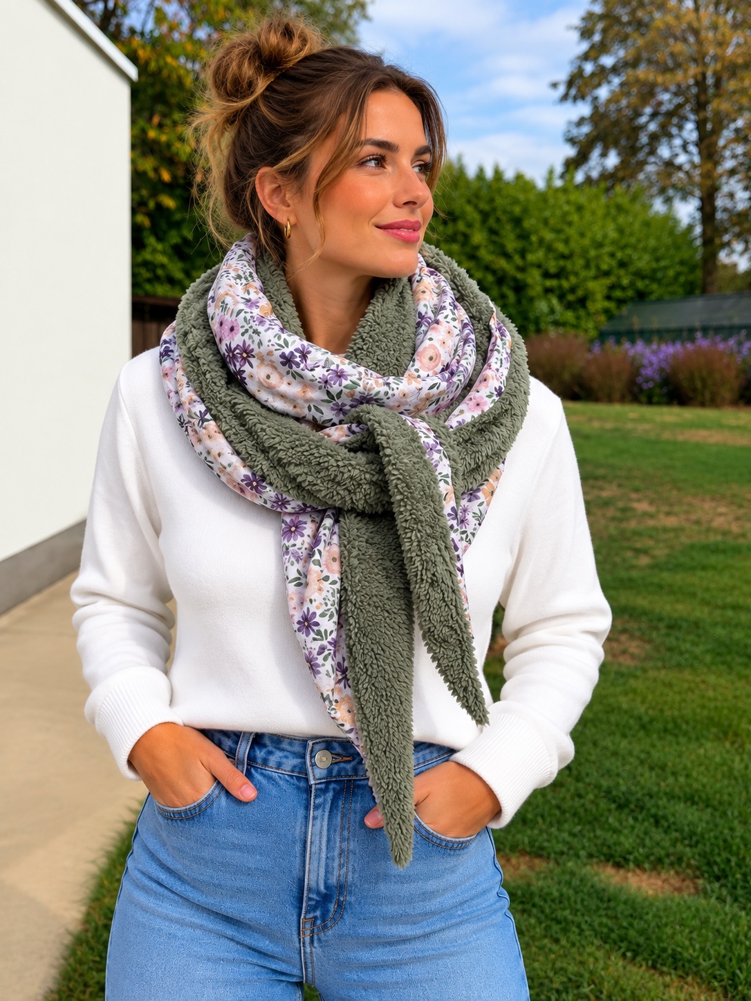 Foulard 2 coloris réversible — visuel 1