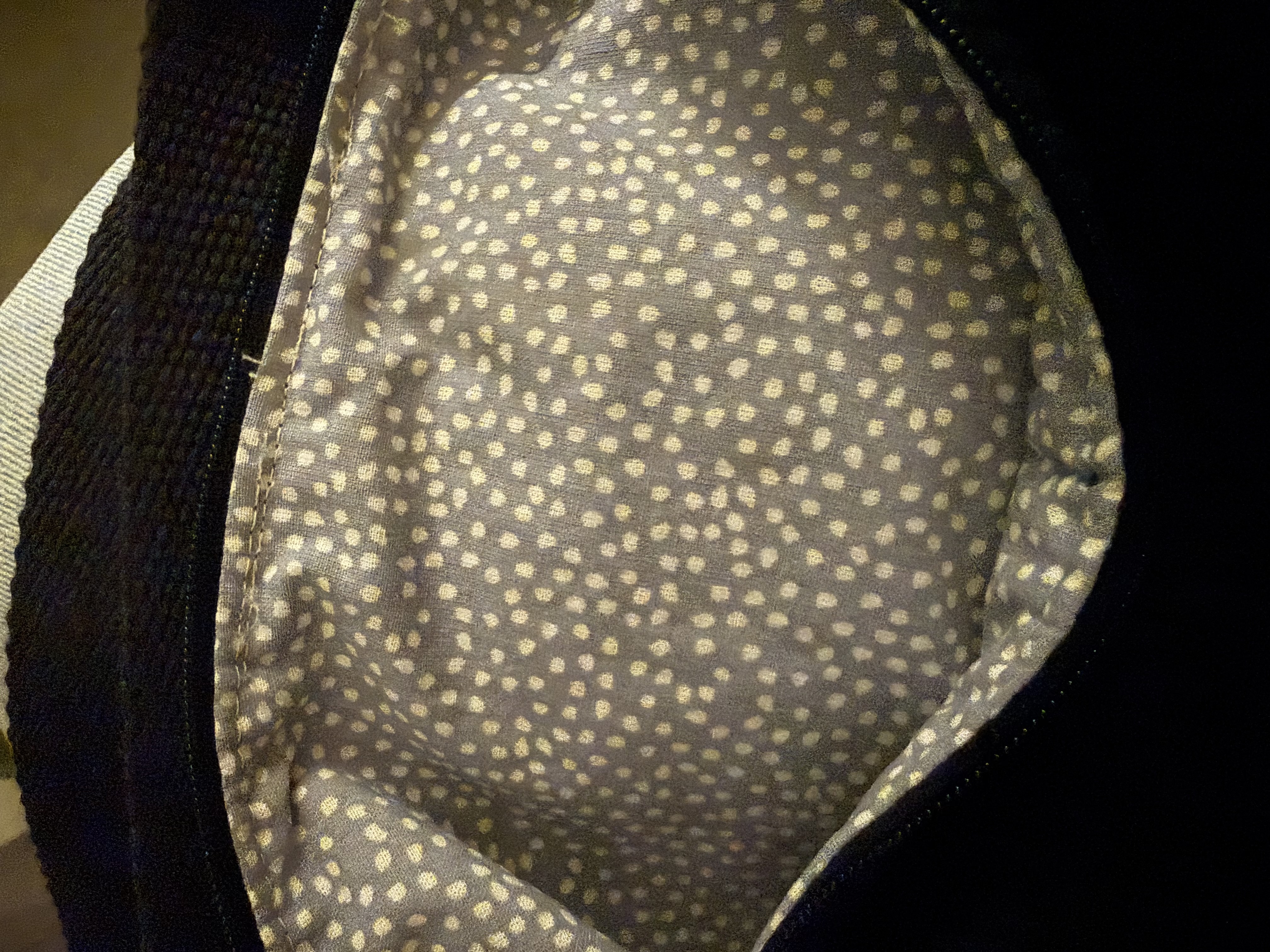 sac banane demi lune unique en velours côtelé — visuel 2