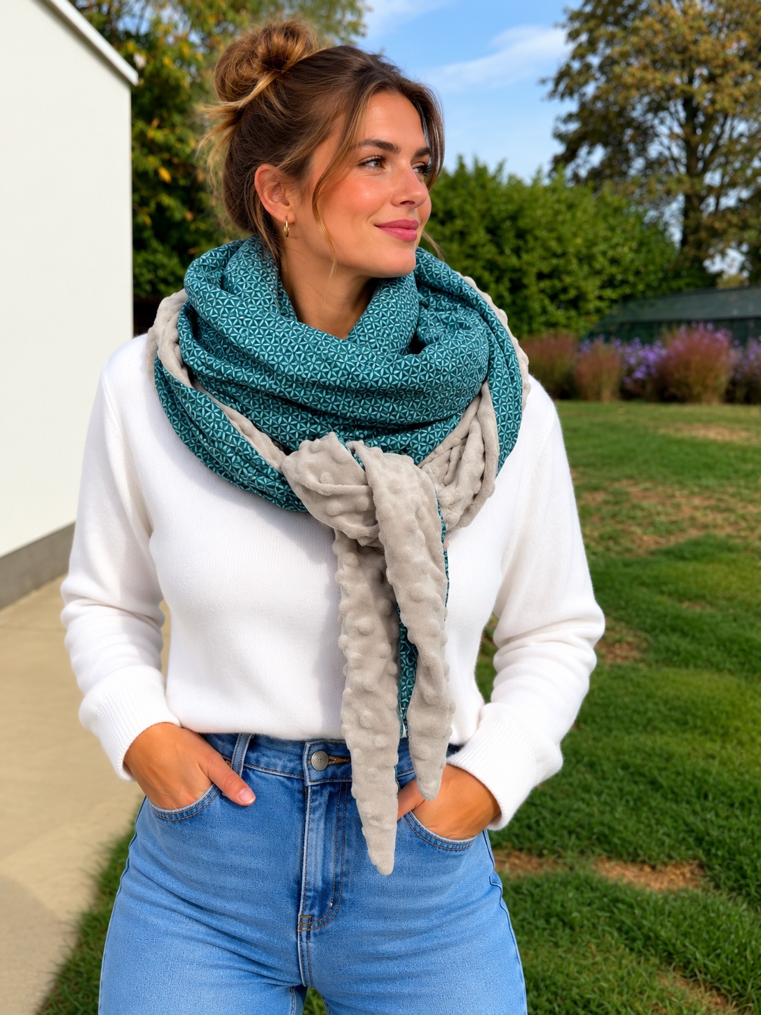 Foulard 2 coloris réversible — visuel 1