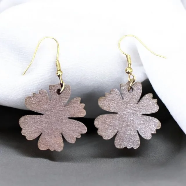 Boucles d'oreilles bois 100% création artisanale — vue 1